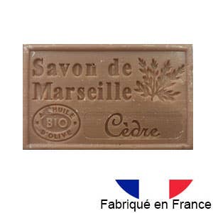 Marseille soap with organic olive oil and cedar scent