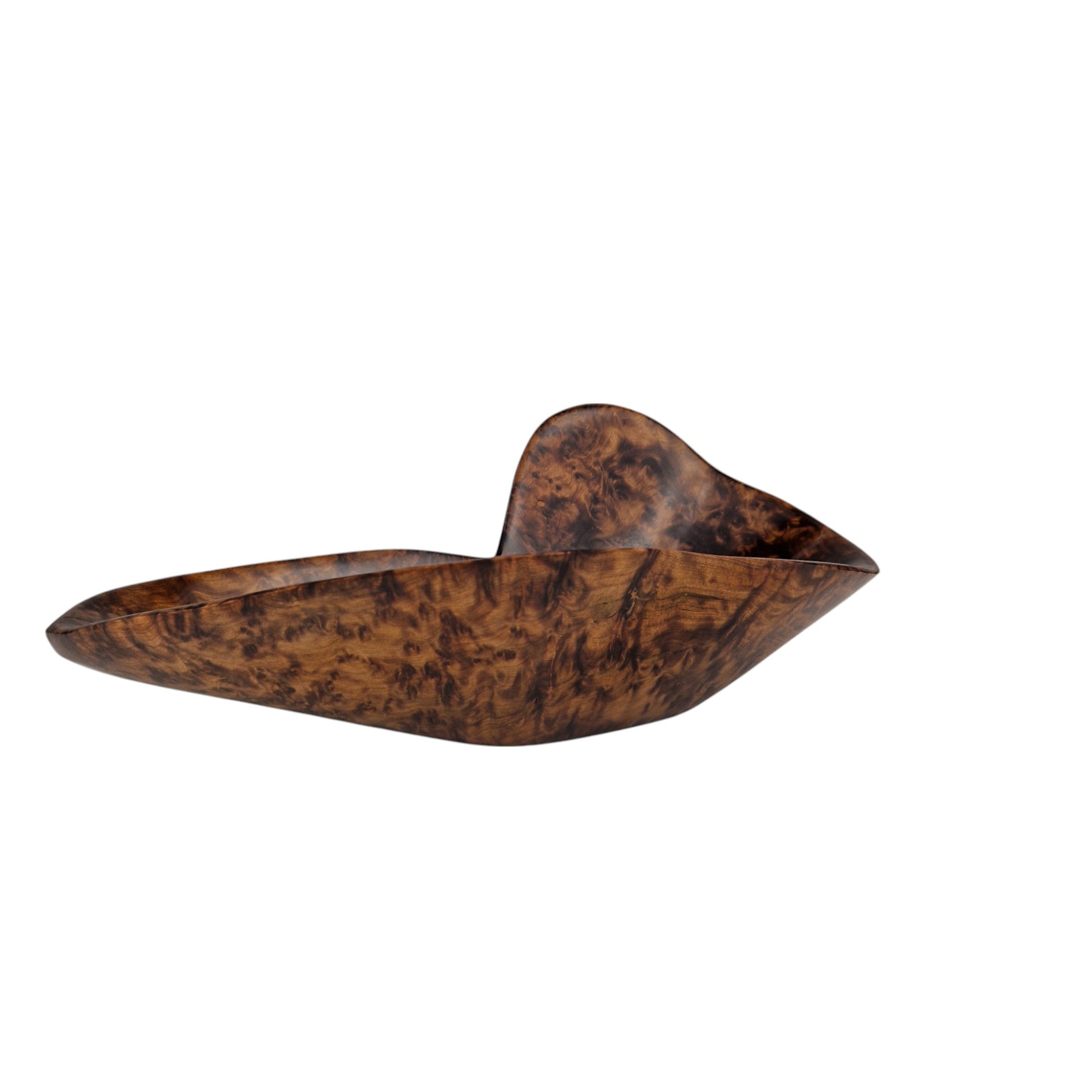 Sculpted Moroccan Thuya Wood art bowl