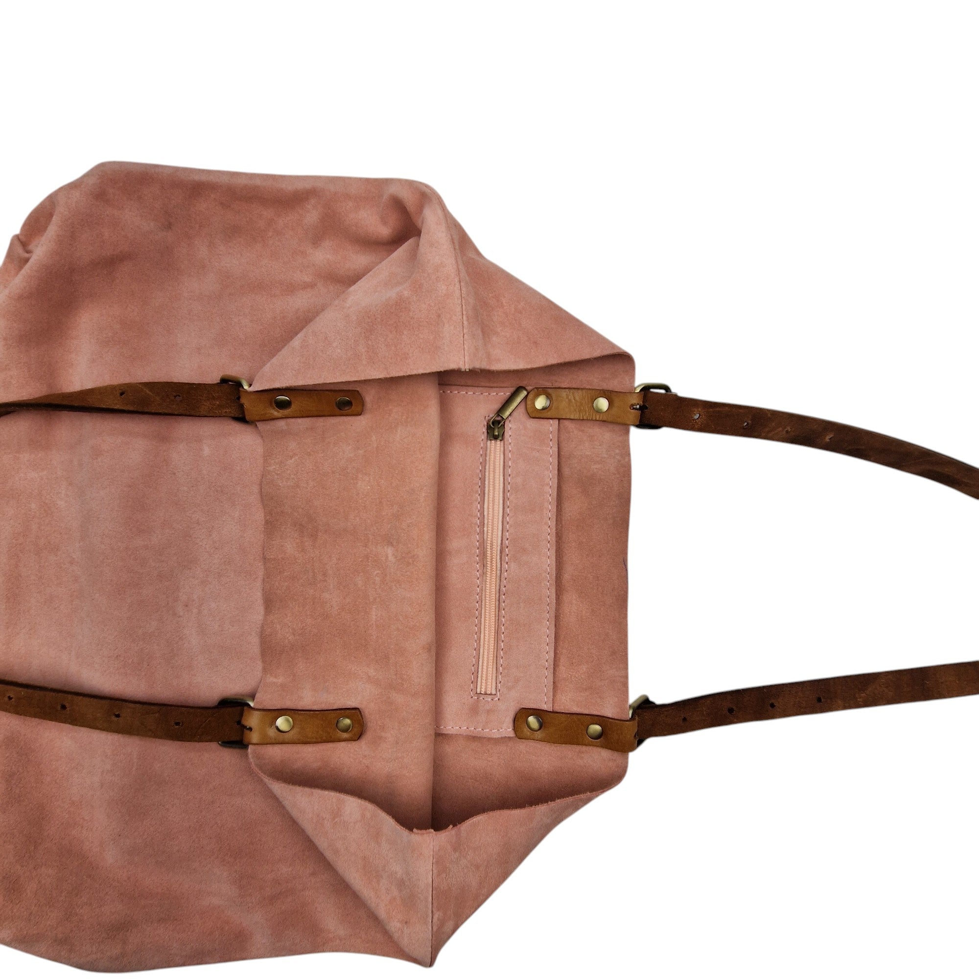 Suede Leather Tote Bag