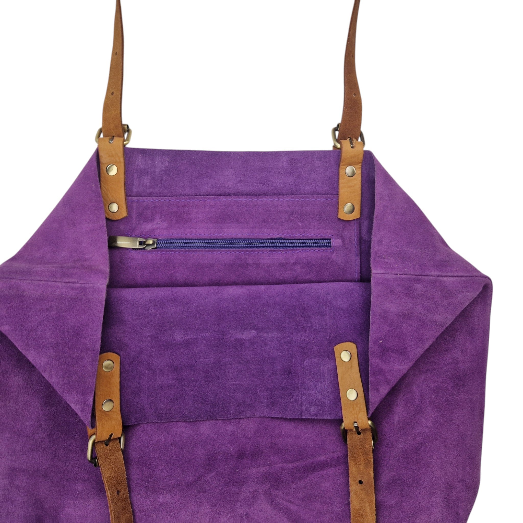 Suede Leather Tote Bag