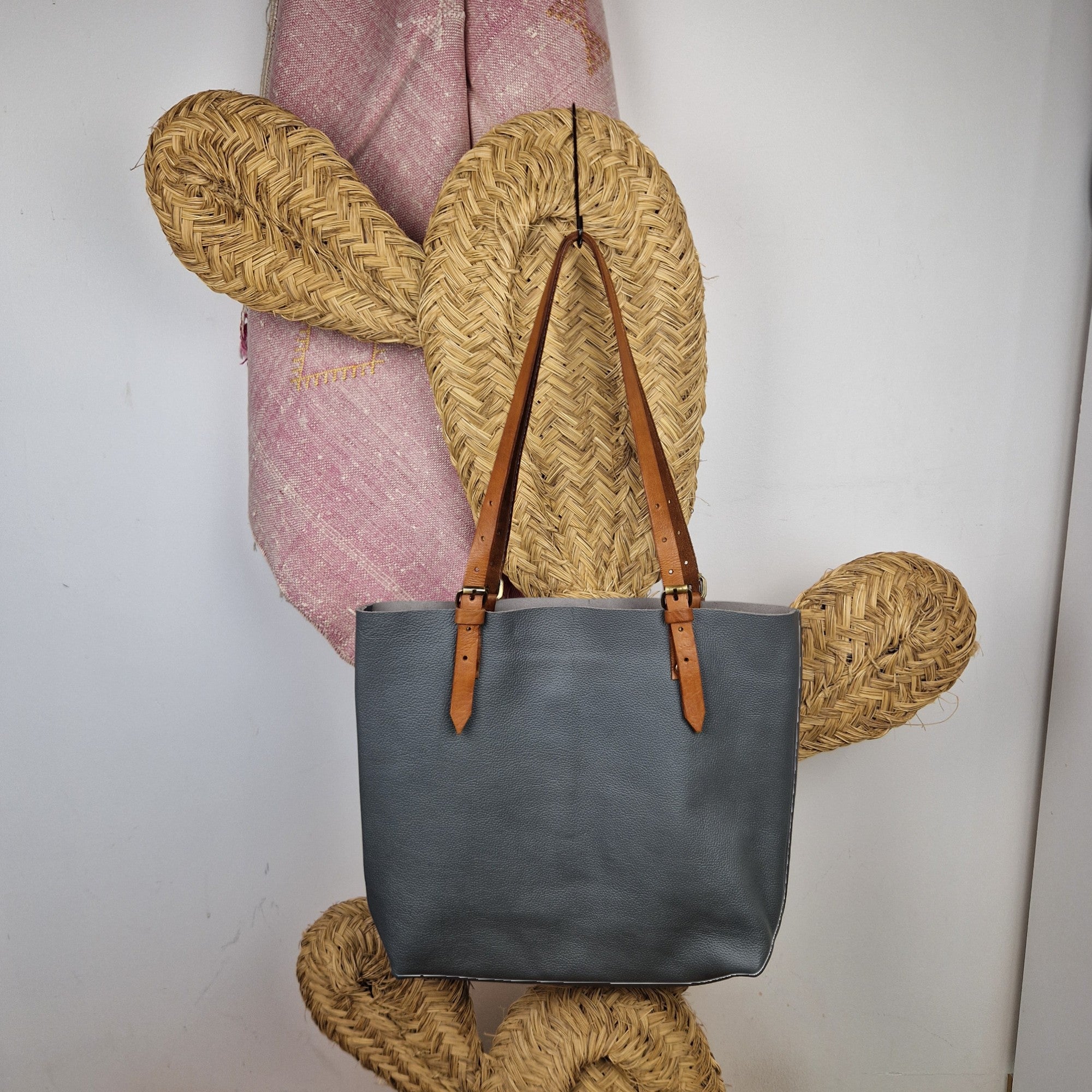 Suede Leather Tote Bag