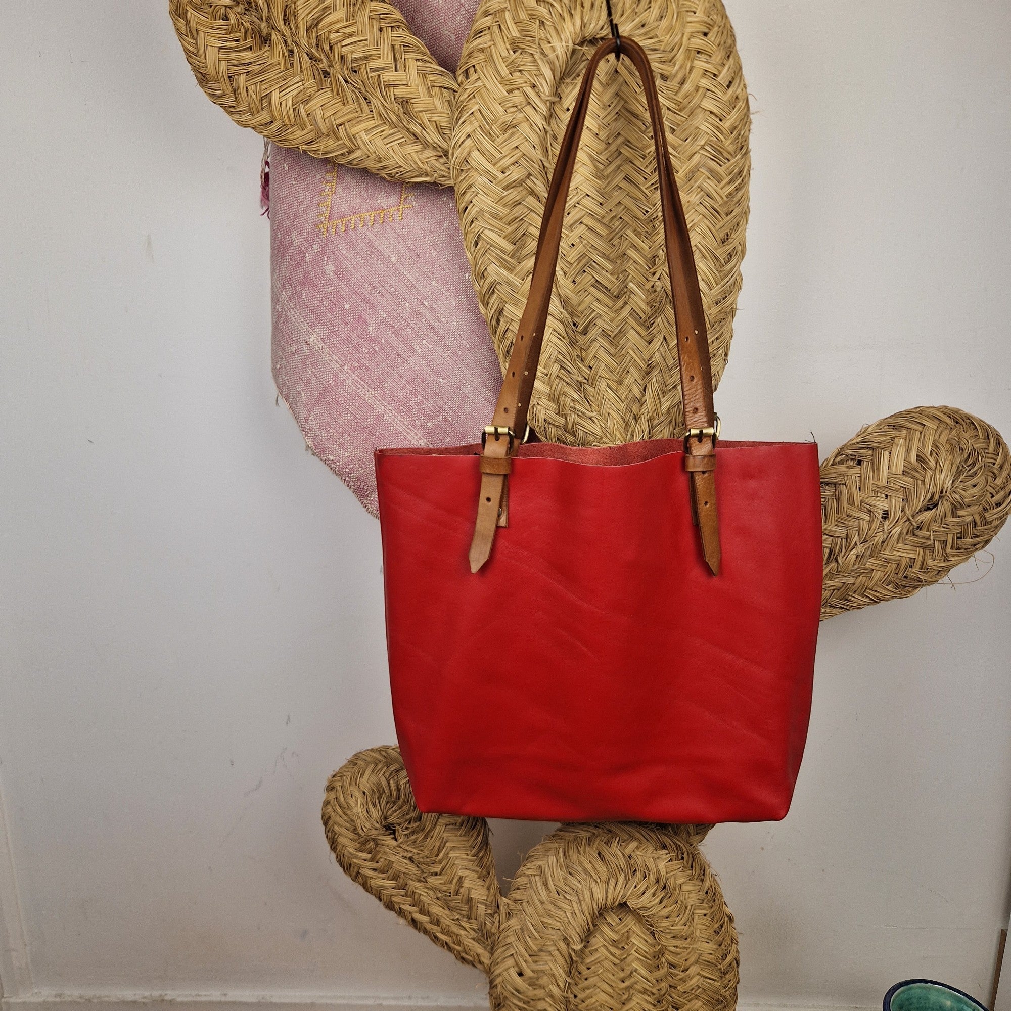 Suede Leather Tote Bag