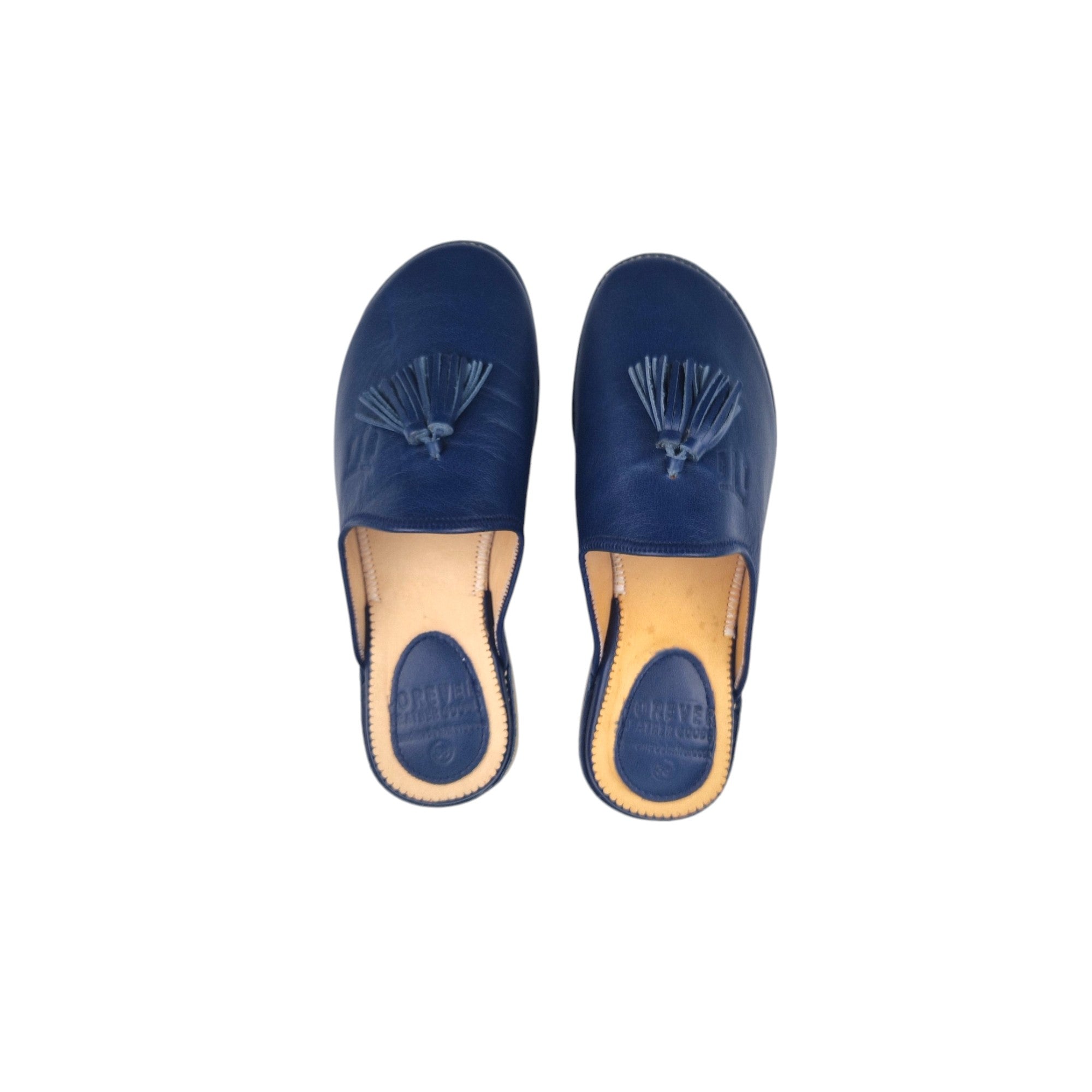 Leather Mules Women Slippers/Babouche Round