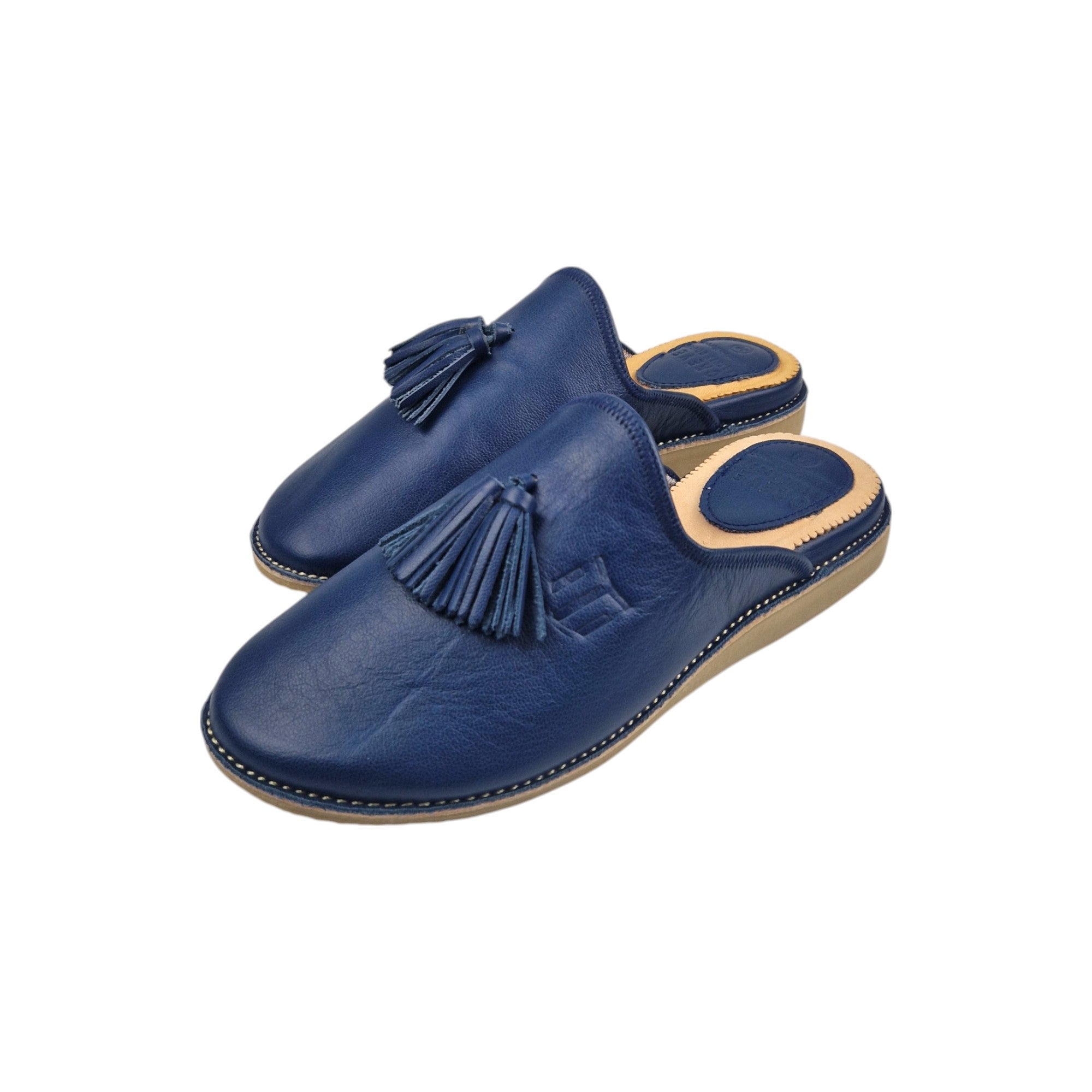 Leather Mules Women Slippers/Babouche Round