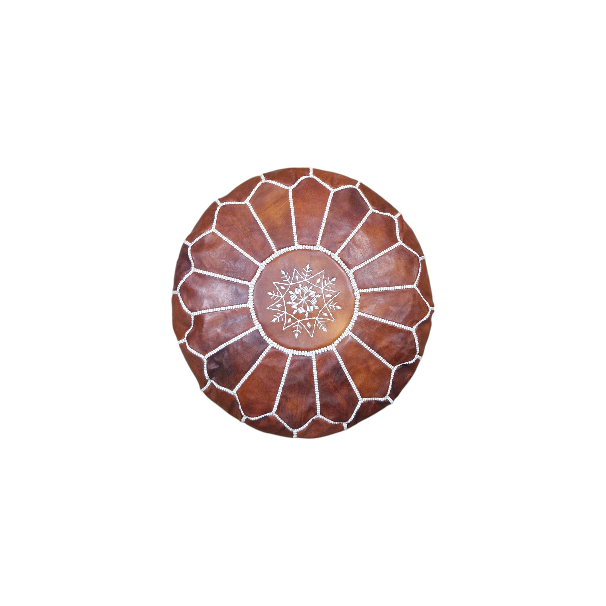 Moroccan Leather Pouf Ottman