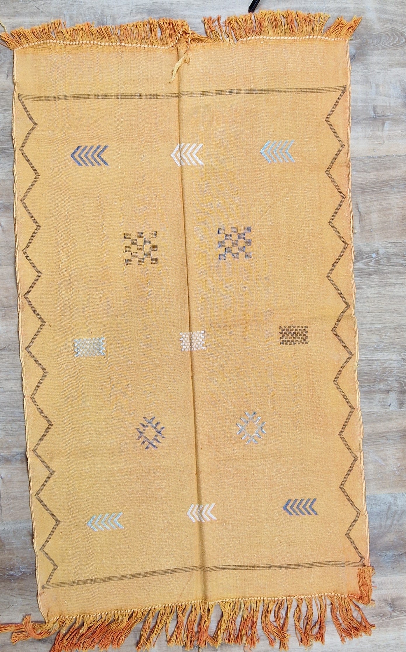 Moroccan Cactus Silk Rug Yellow