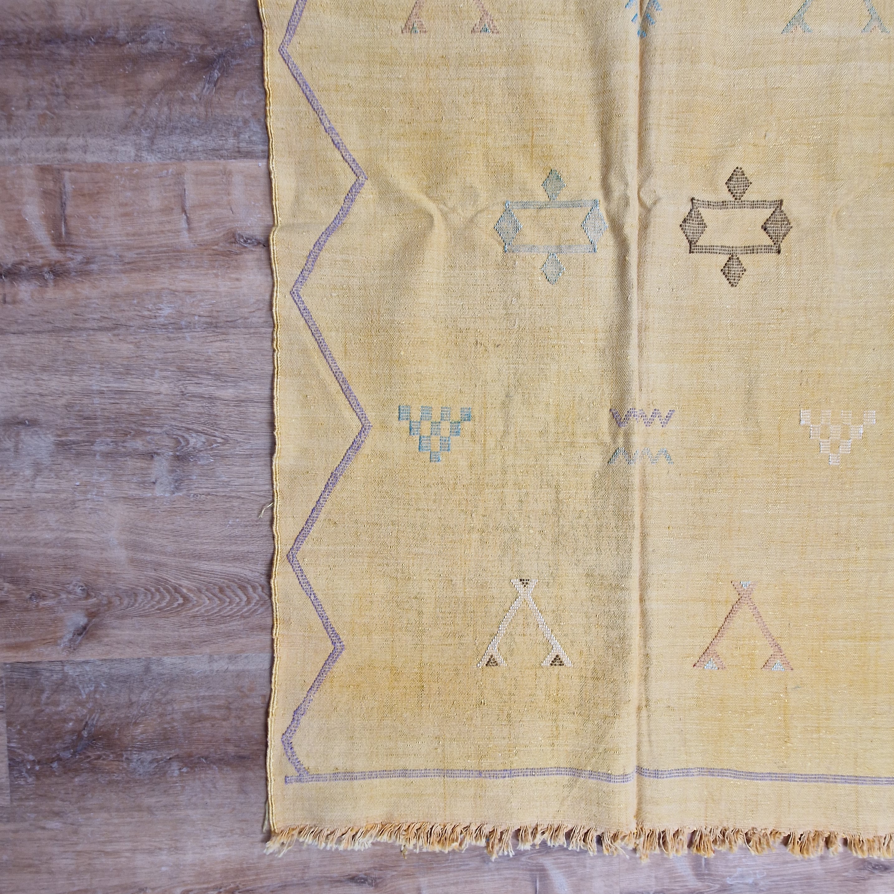 Moroccan Cactus Silk Rug Yellow