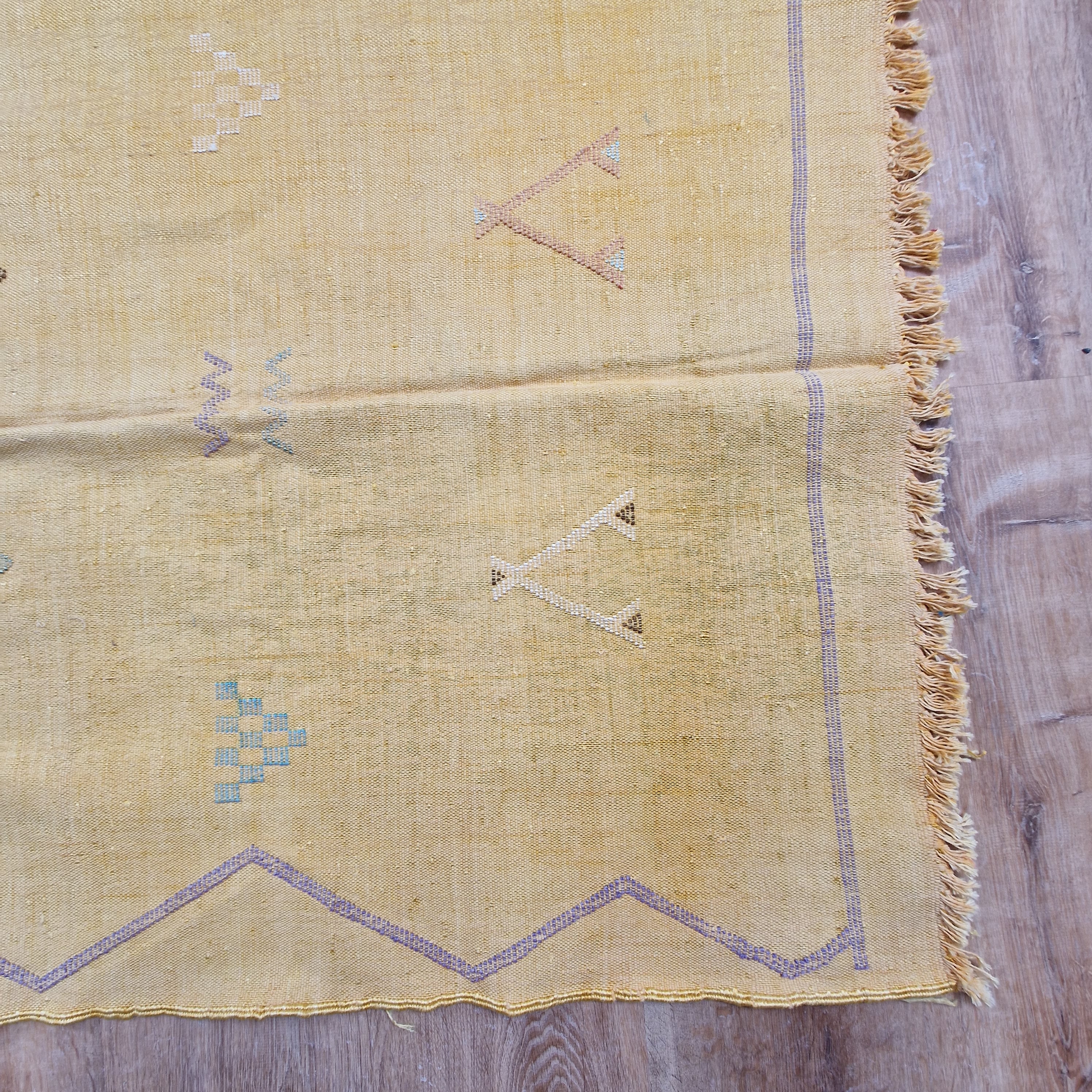 Moroccan Cactus Silk Rug Yellow