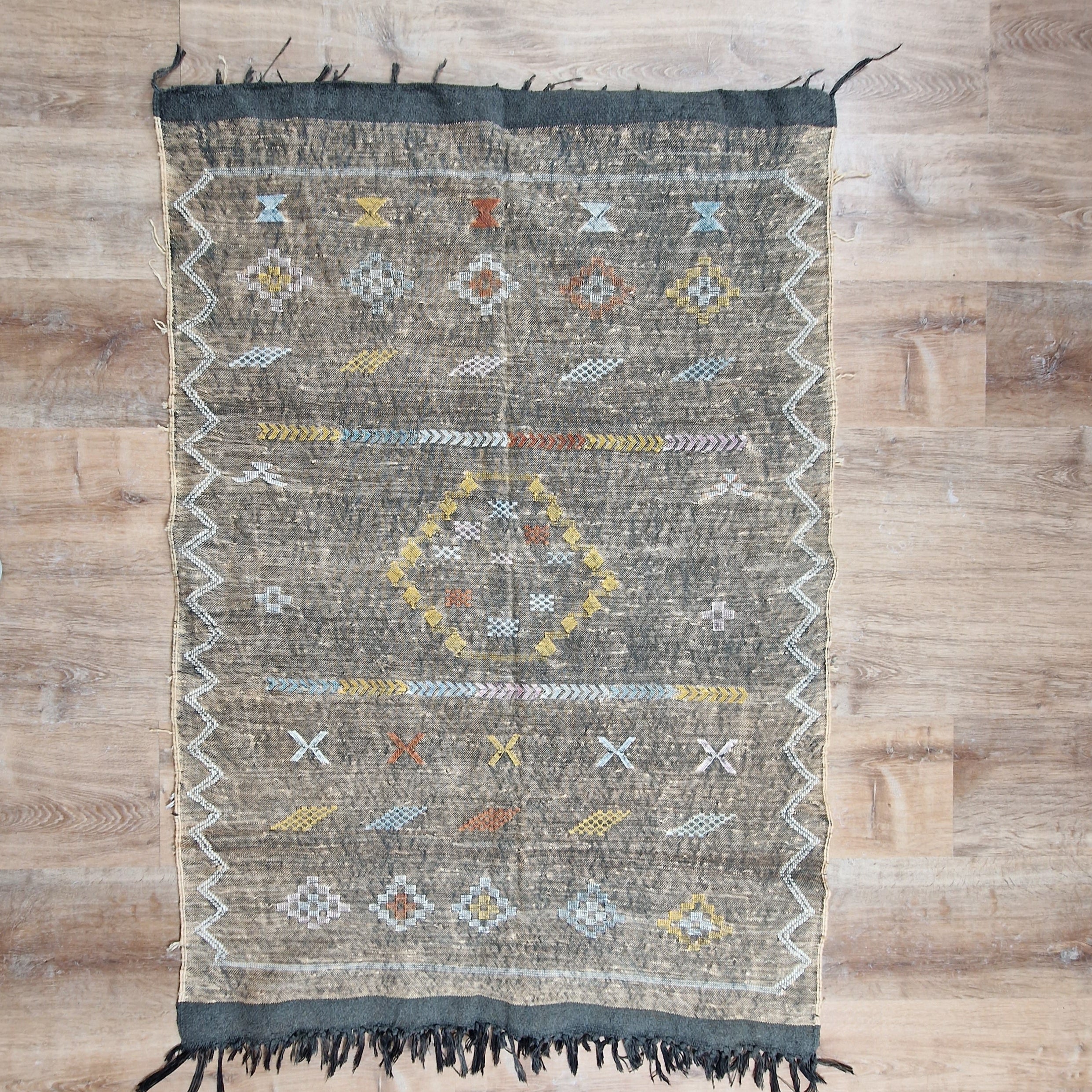 Moroccan Cactus Silk Rug Brown