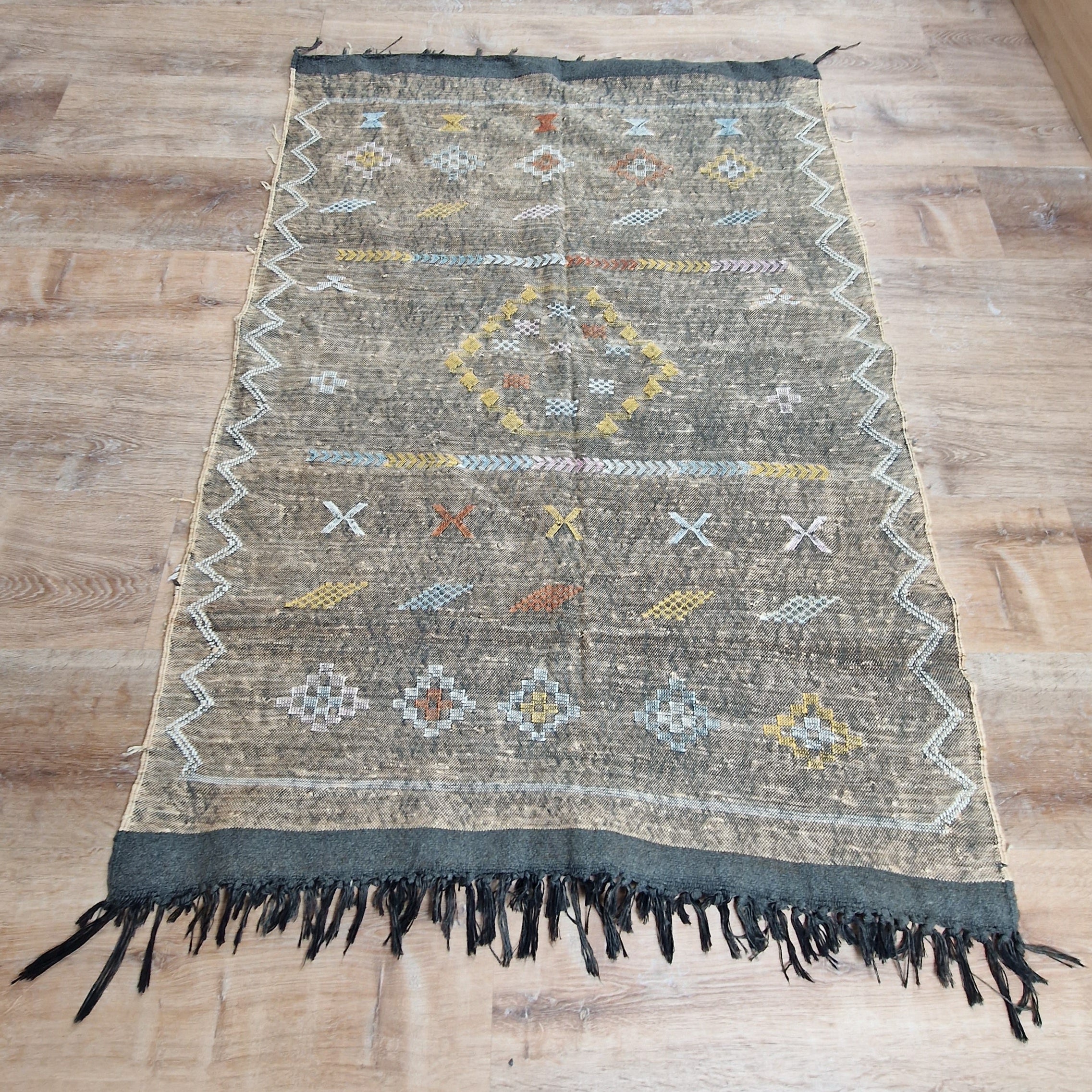 Moroccan Cactus Silk Rug Brown