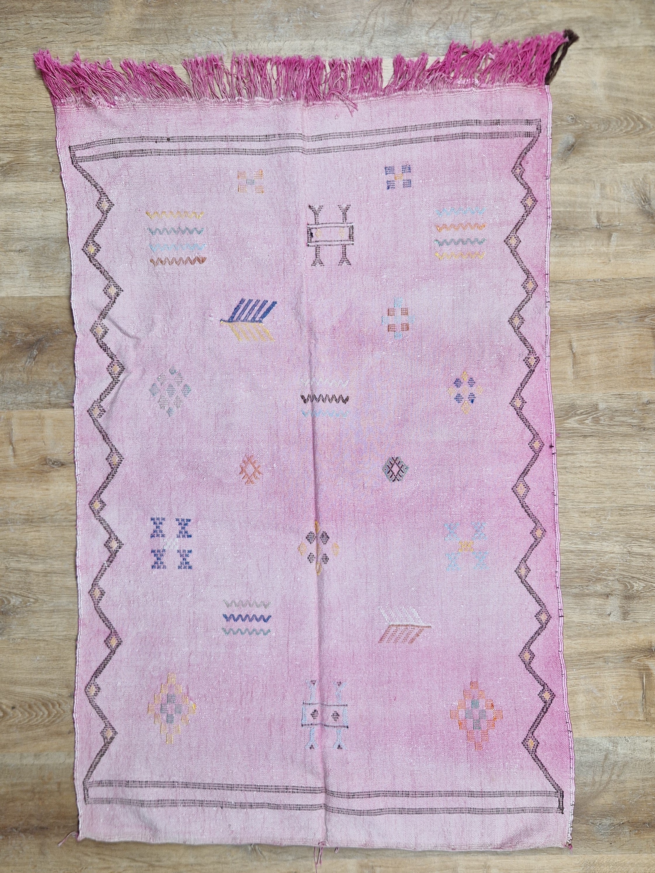 Moroccan Cactus Silk Rug Pink