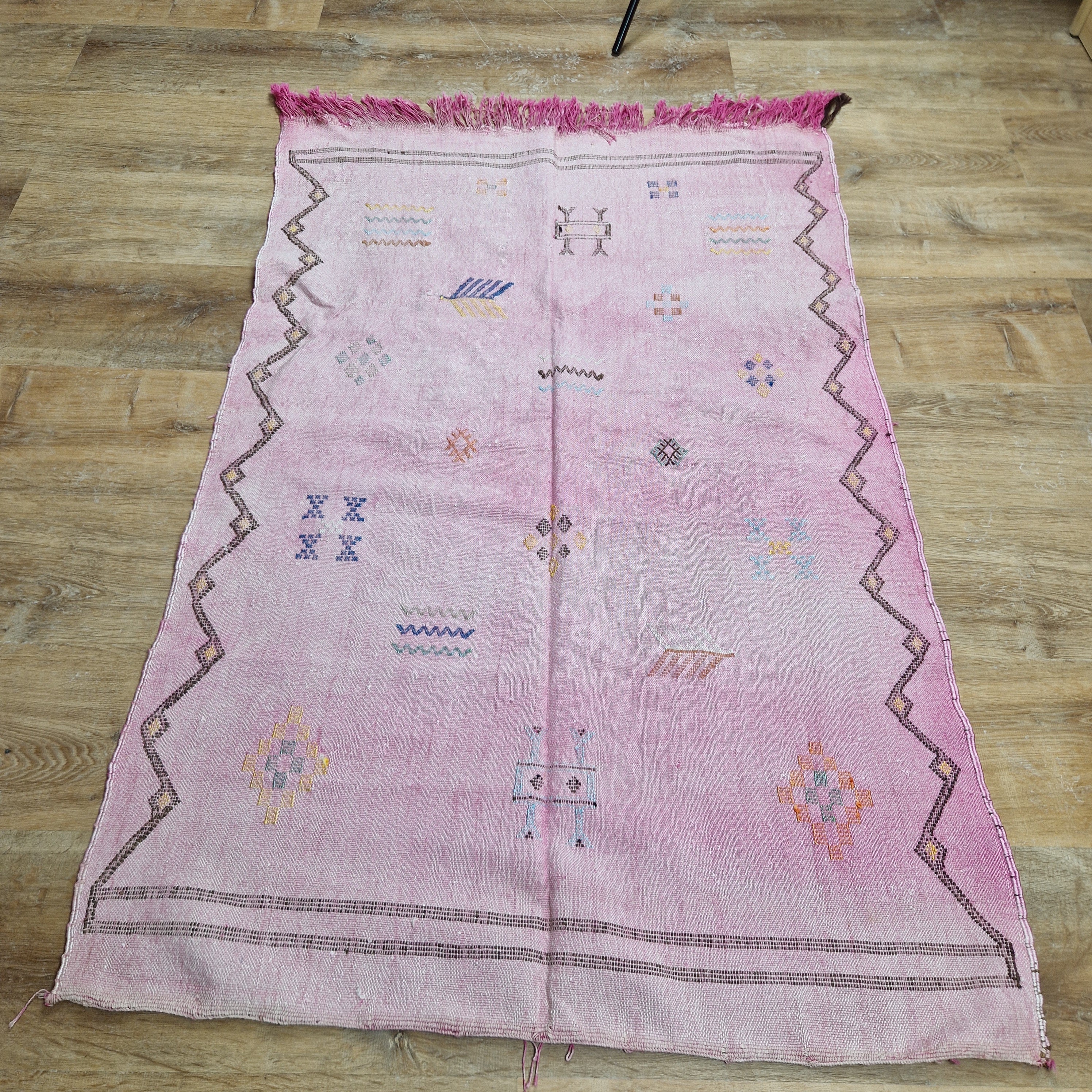 Moroccan Cactus Silk Rug Pink