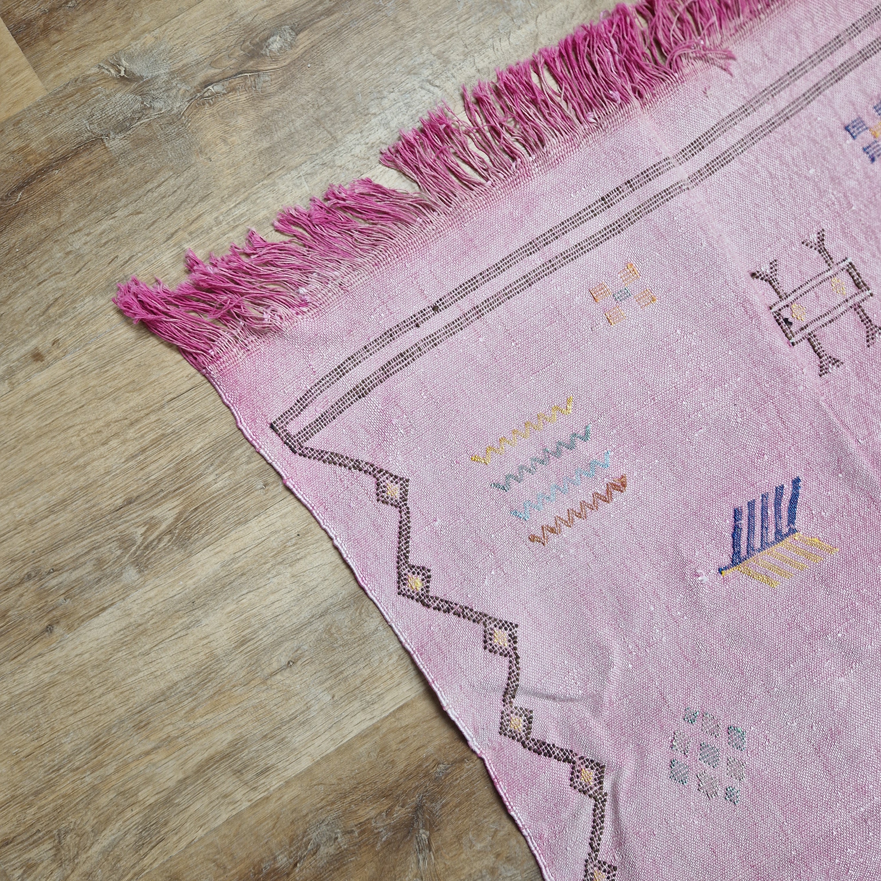 Moroccan Cactus Silk Rug Pink