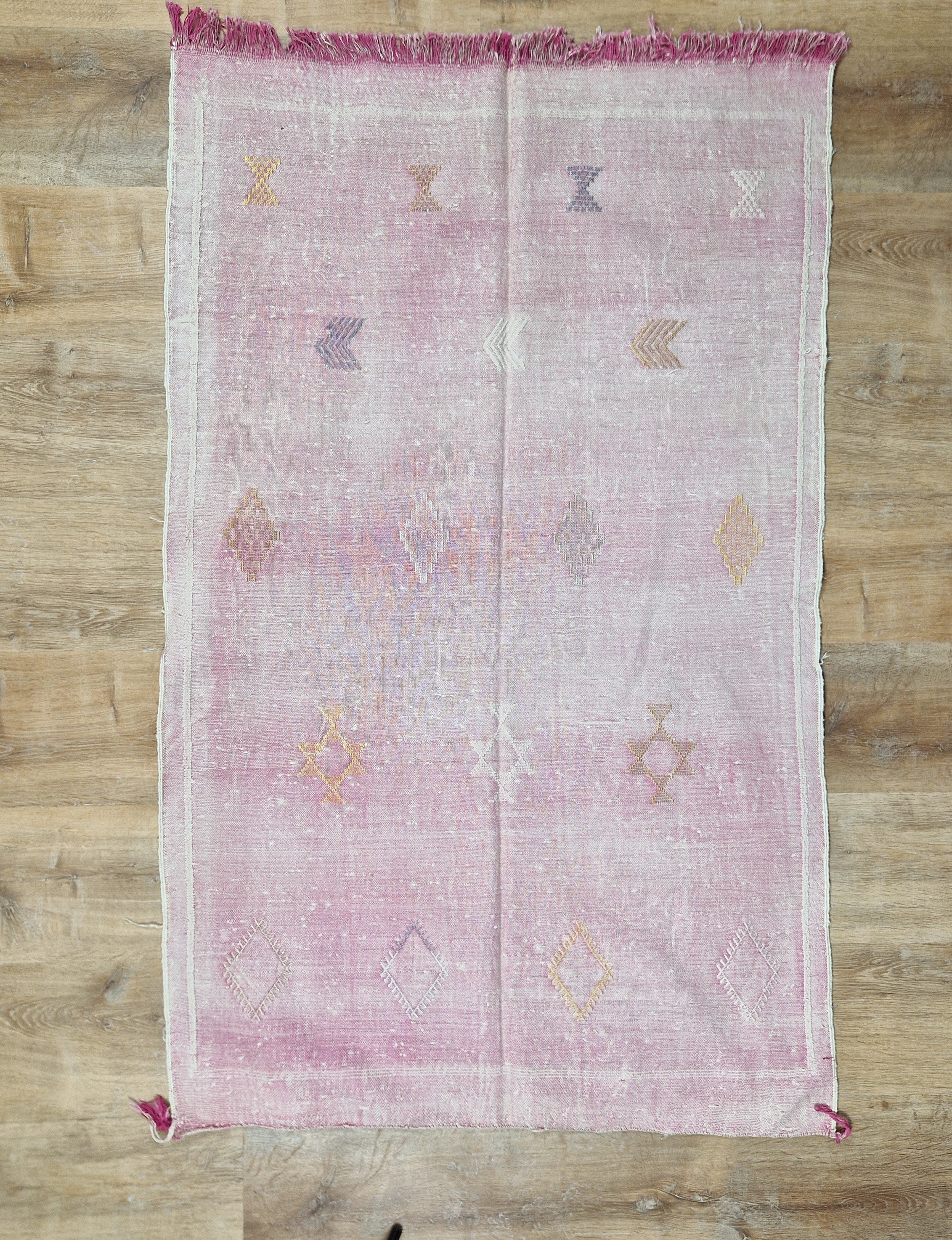 Moroccan Cactus Silk Rug Pink