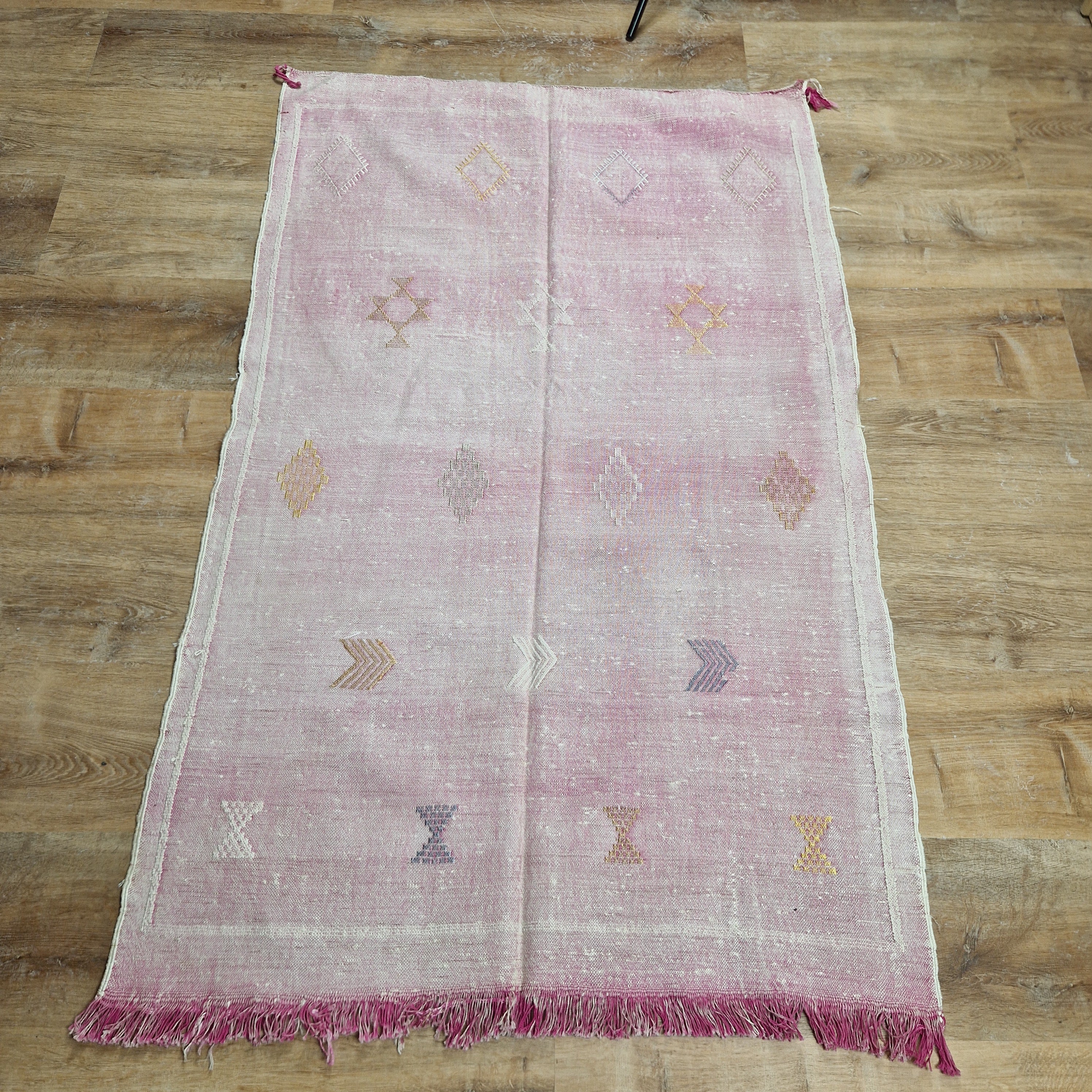 Moroccan Cactus Silk Rug Pink