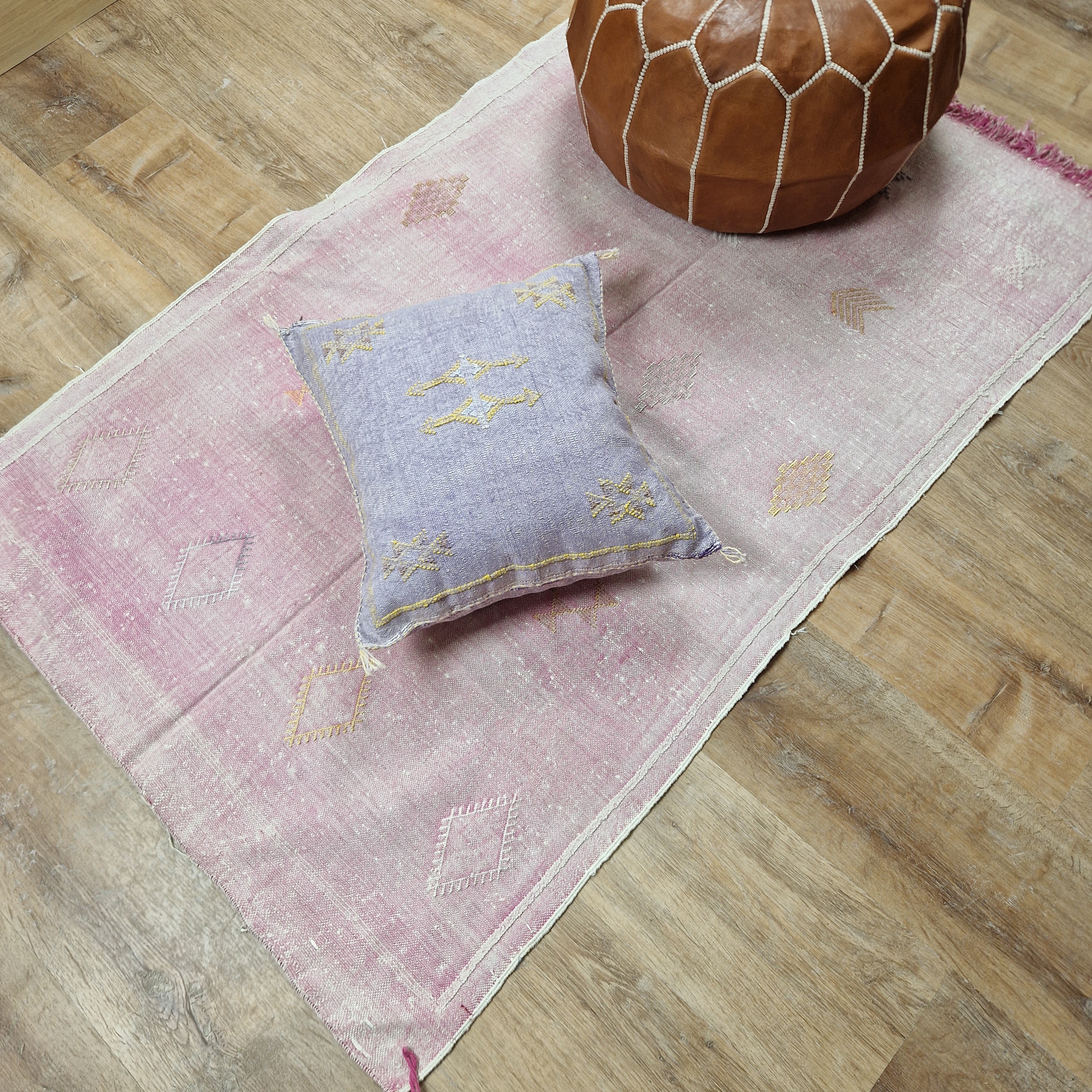 Moroccan Cactus Silk Rug Pink