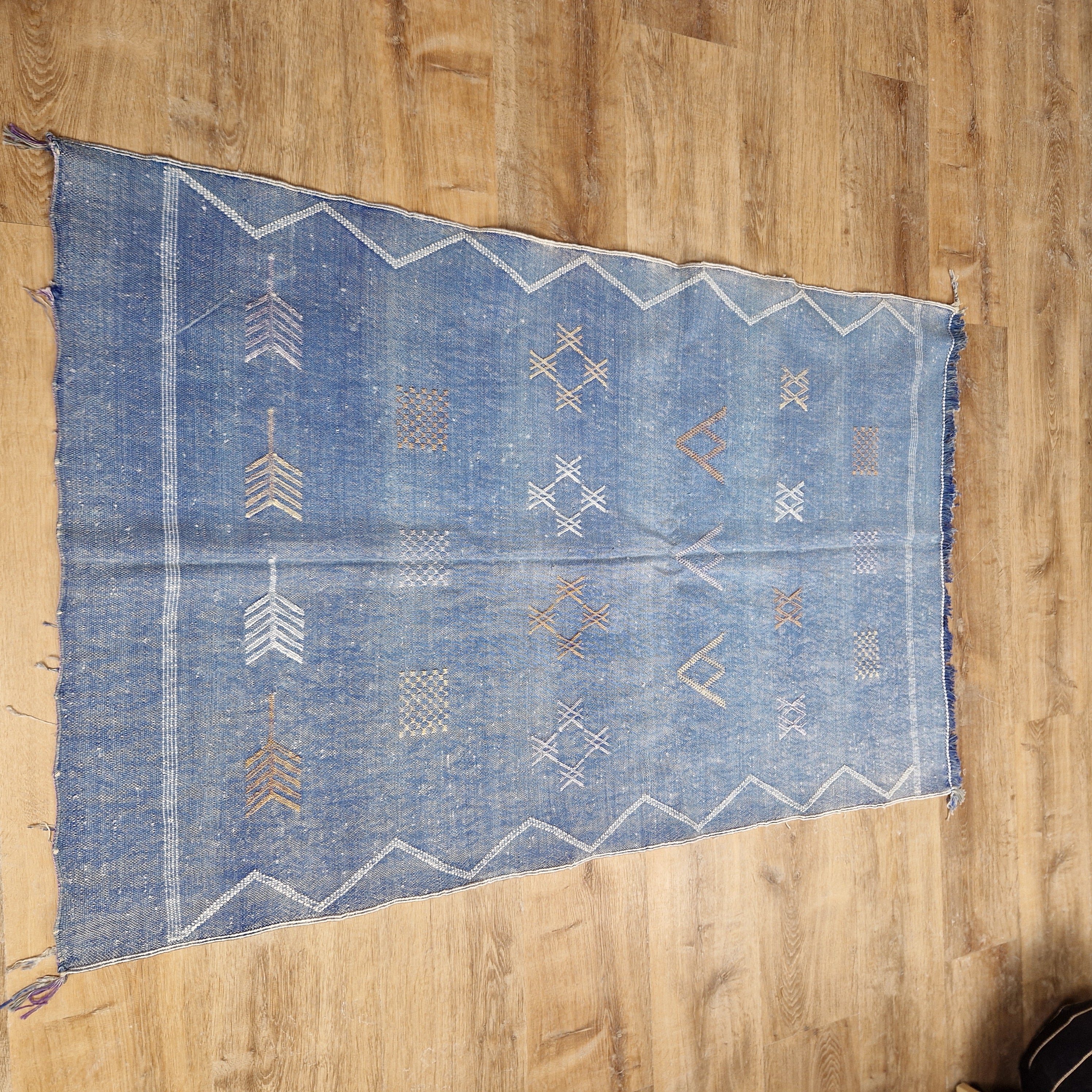 Moroccan Cactus Silk Rug Blue