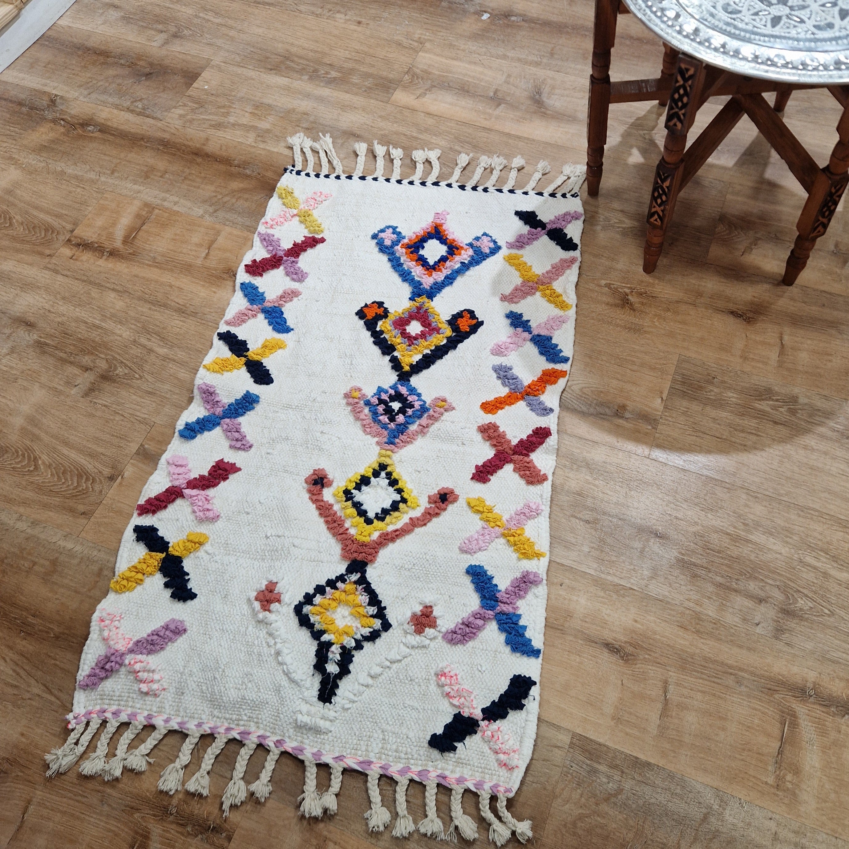 Moroccan Rug Boucharouit – Cotton 2’x 4’