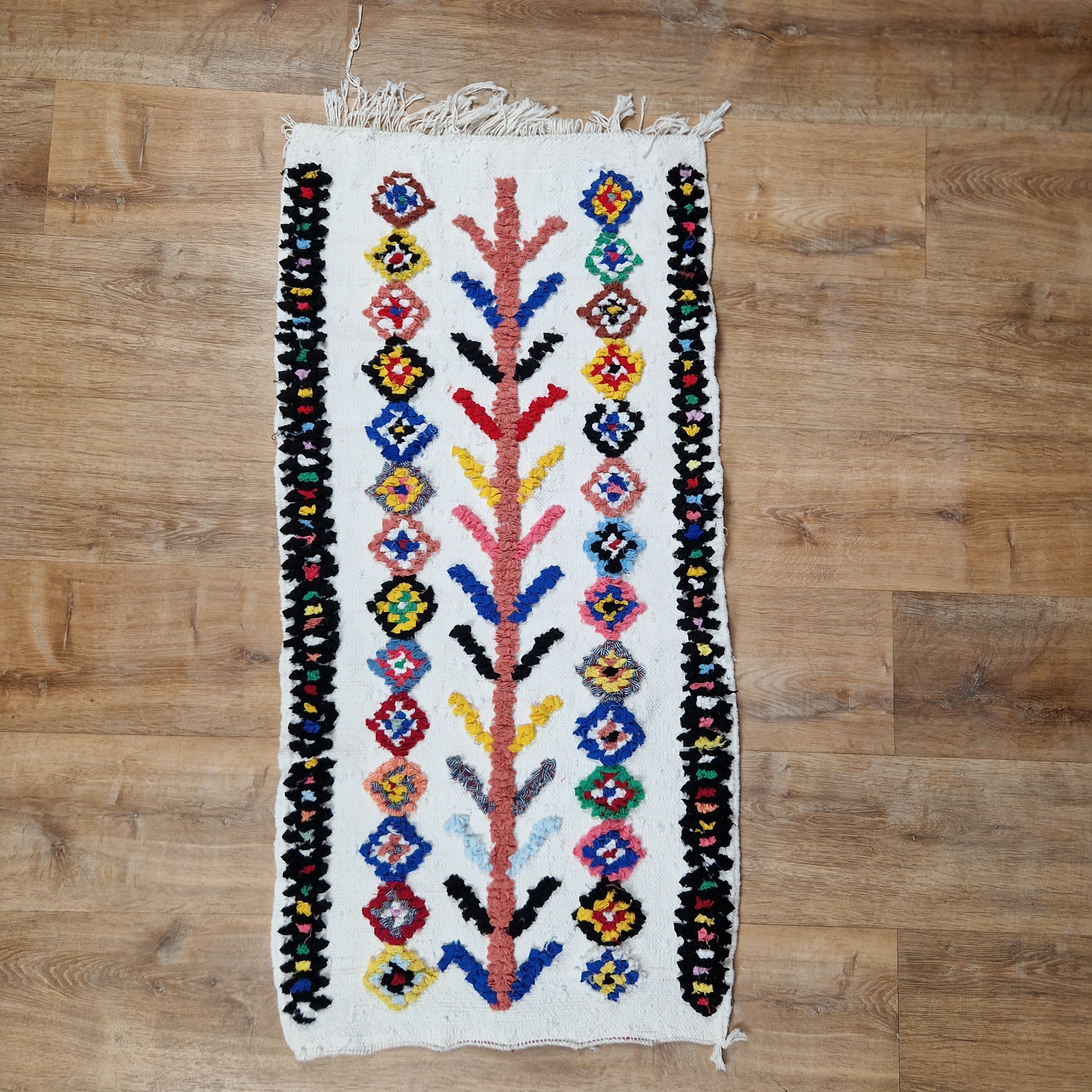 Moroccan Rug Boucharouit – Cotton 2’x 4’