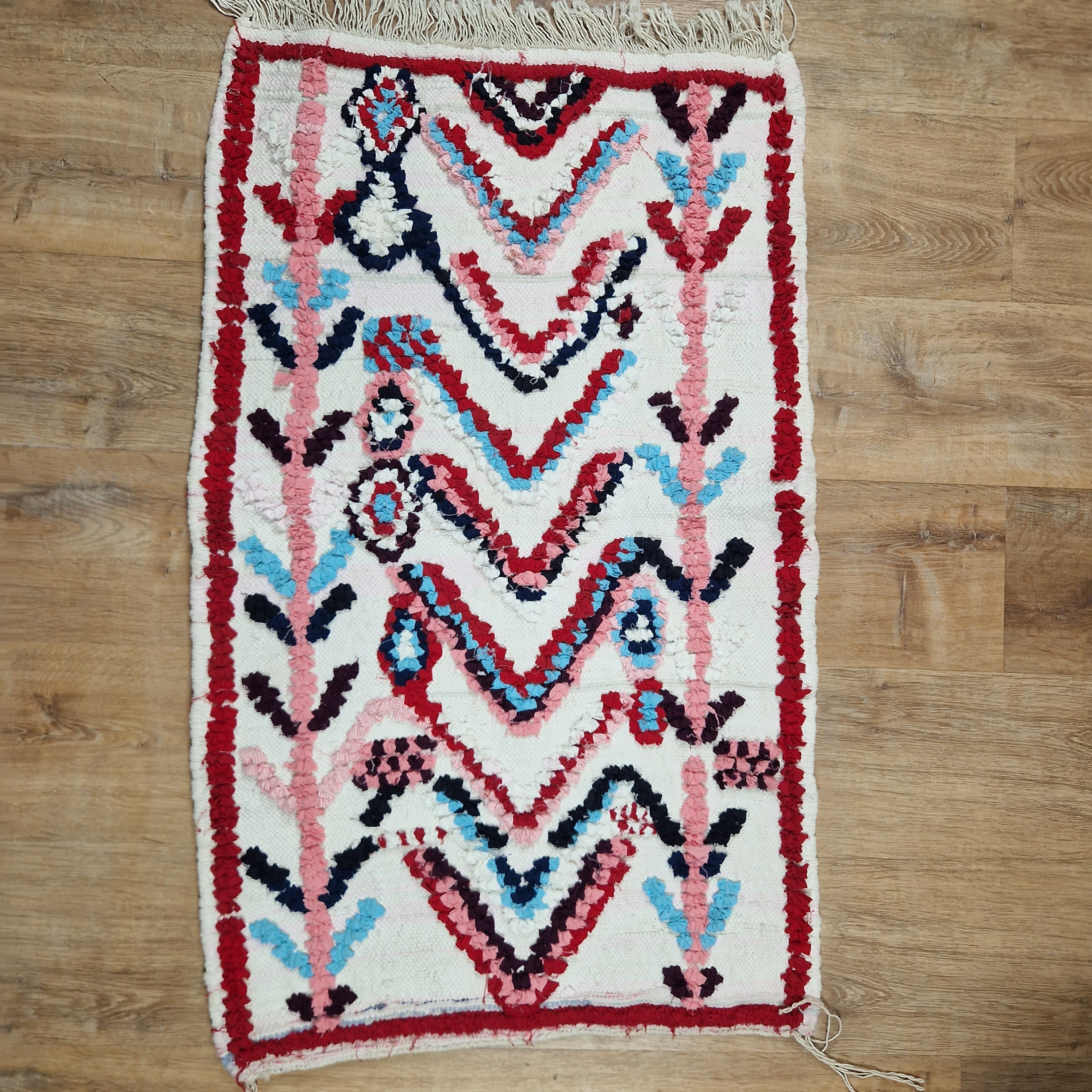 Moroccan Rug Boucharouit – Cotton 2’x 4’