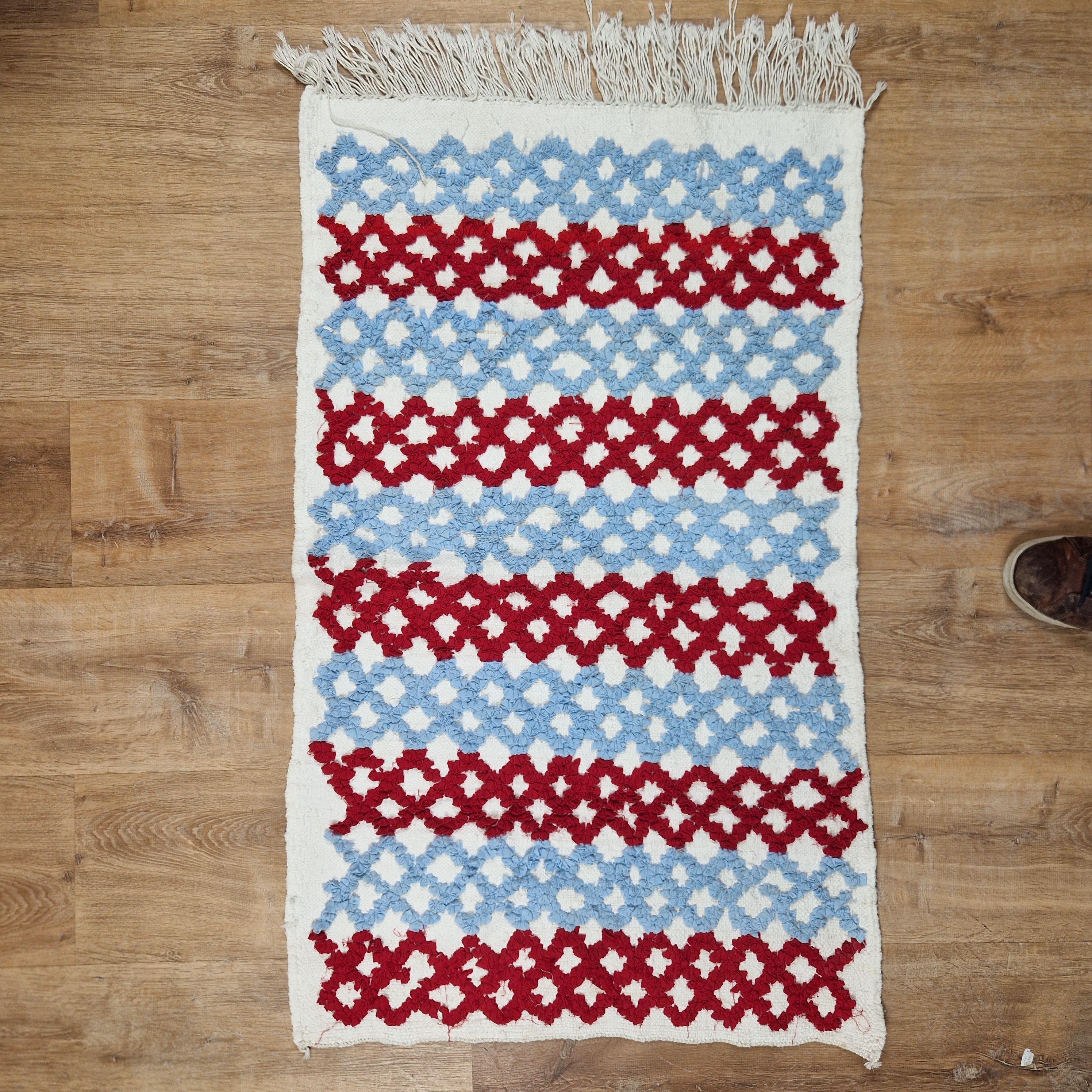 Moroccan Rug Boucharouit – Cotton 2’x 4’