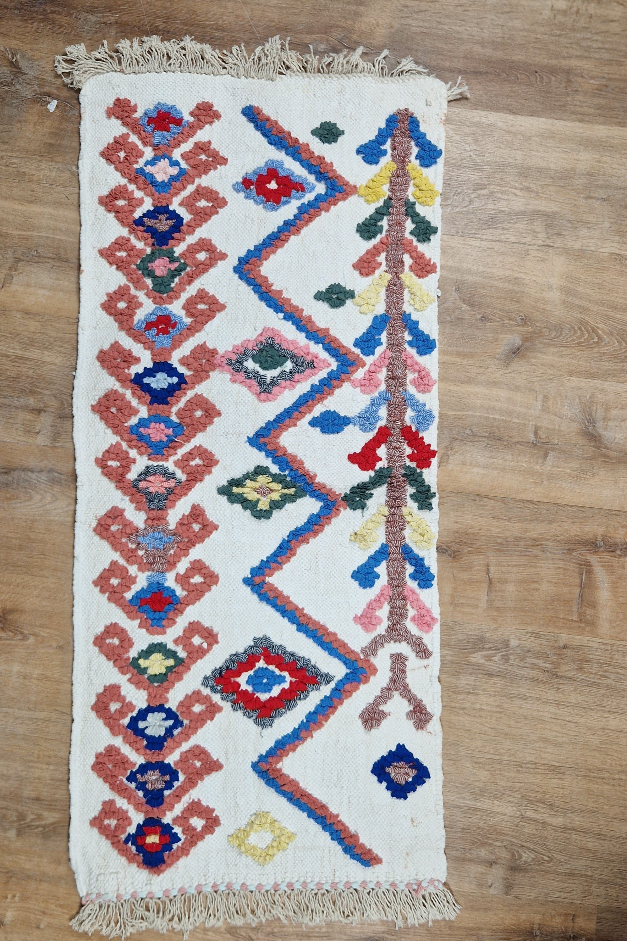 Moroccan Rug Boucharouit – Cotton 2’x 4’