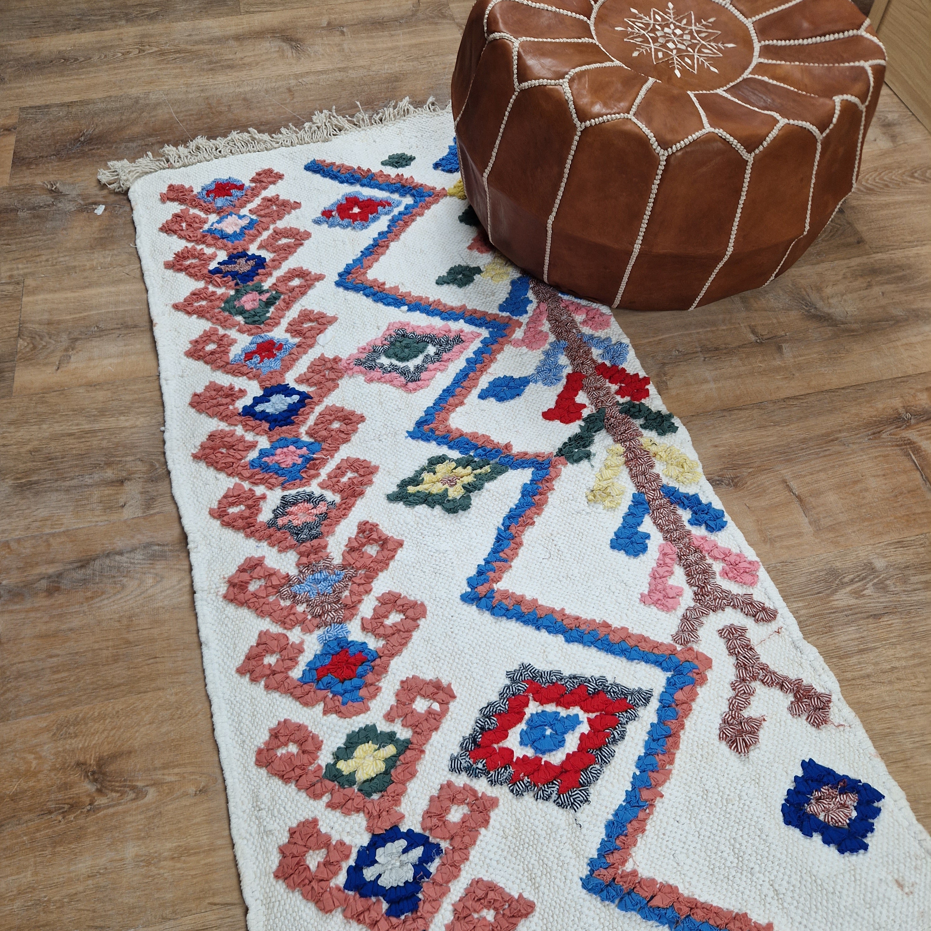 Moroccan Rug Boucharouit – Cotton 2’x 4’