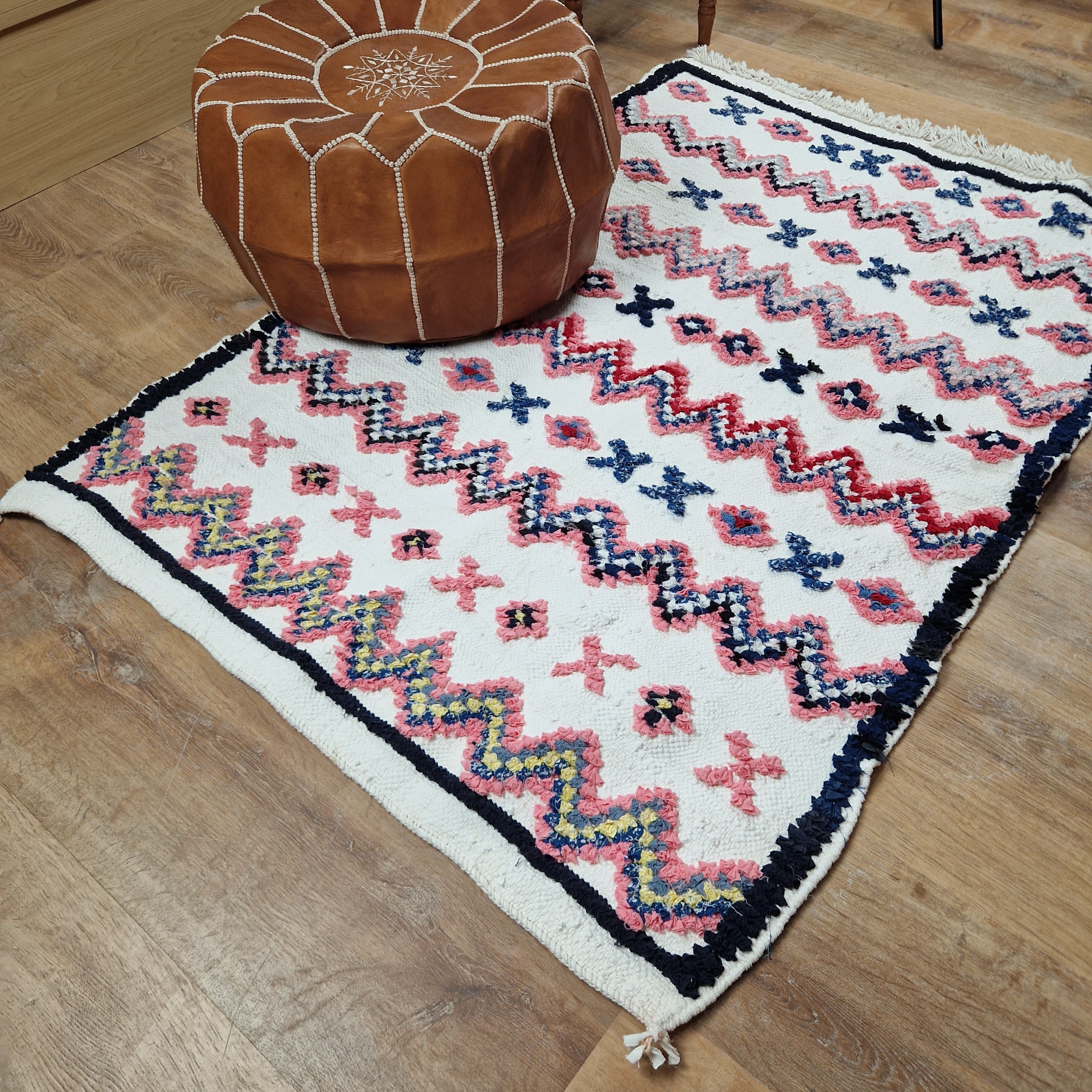 Moroccan Rug Boucharouit – Cotton 3’x 5’