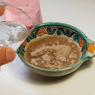 Masque visage et cheveux bio au ghassoul marocain « Rhassoul » à l'argile - Rose - 8 oz.