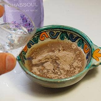 Masque visage et cheveux bio au ghassoul marocain « Rhassoul » à l'argile - Lavande - 8 oz.