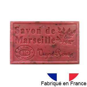 Marseille soap with organic olive oil - Red vine