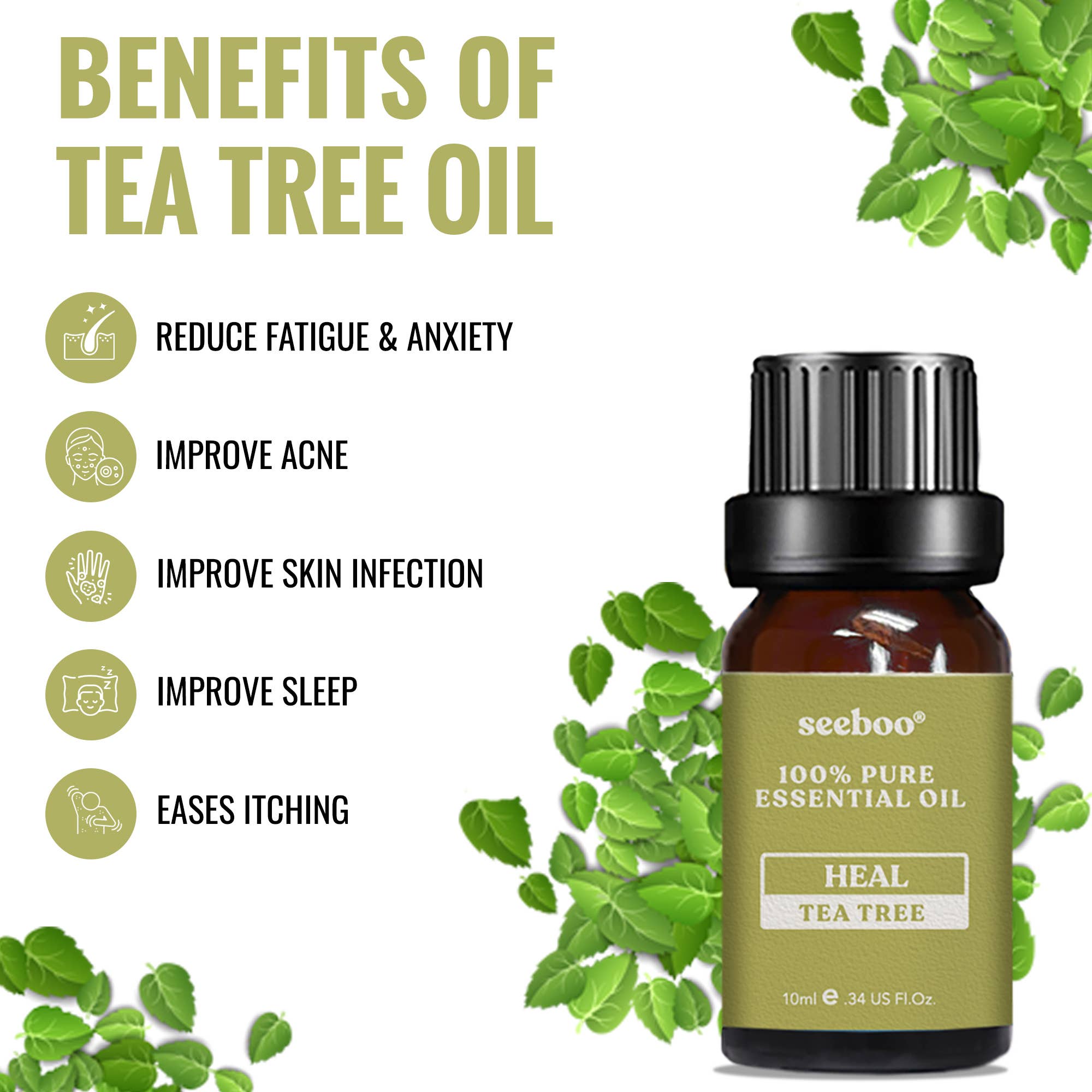 100% PURE THERAPEUTIC  ESSENTIAL OIL - TEA TREE