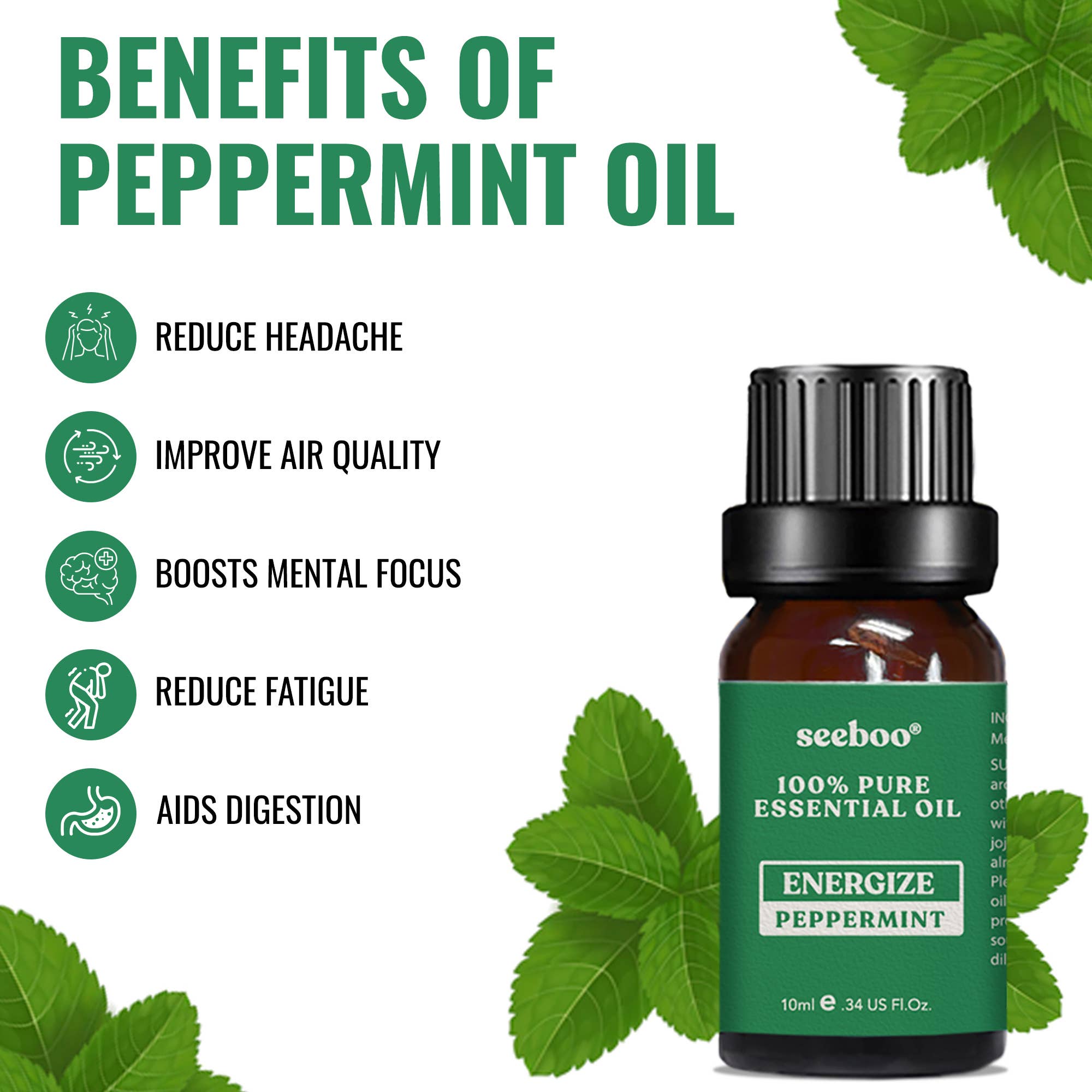 100% PURE THERAPEUTIC  ESSENTIAL OIL - PEPPERMINT