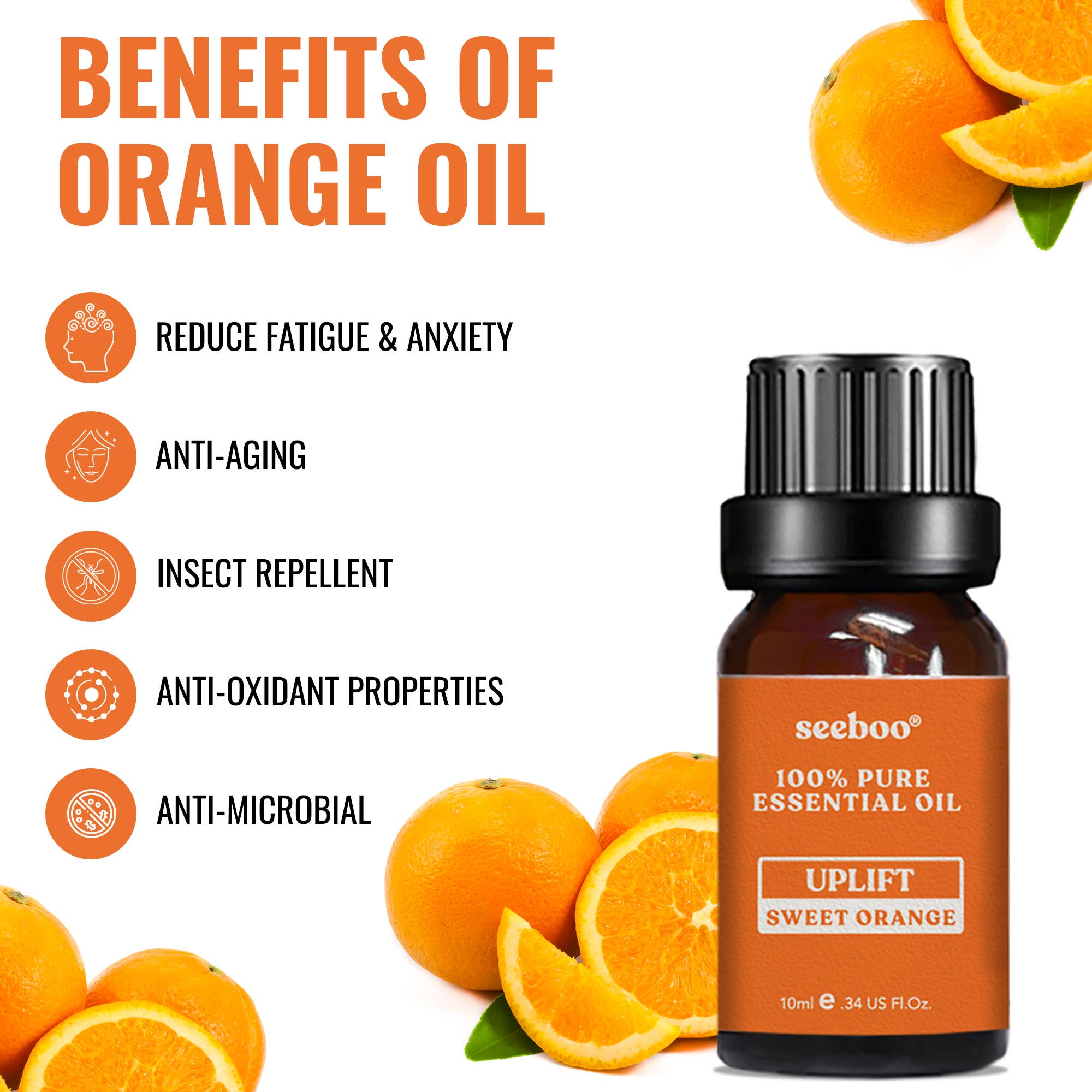 100% PURE THERAPEUTIC  ESSENTIAL OIL - SWEET ORANGE