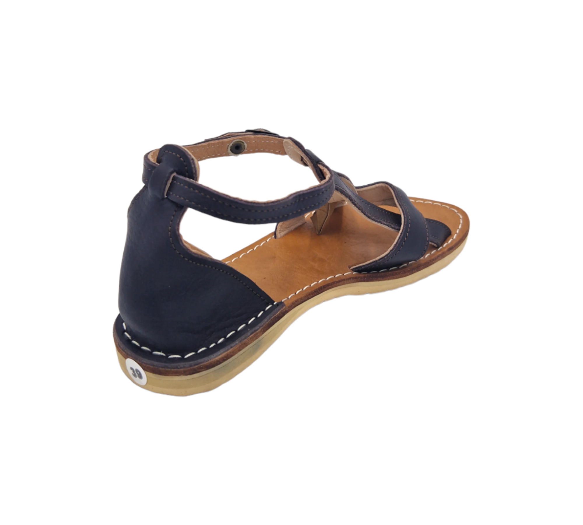 Leather Sandals for Women - Blue, Brown, Black