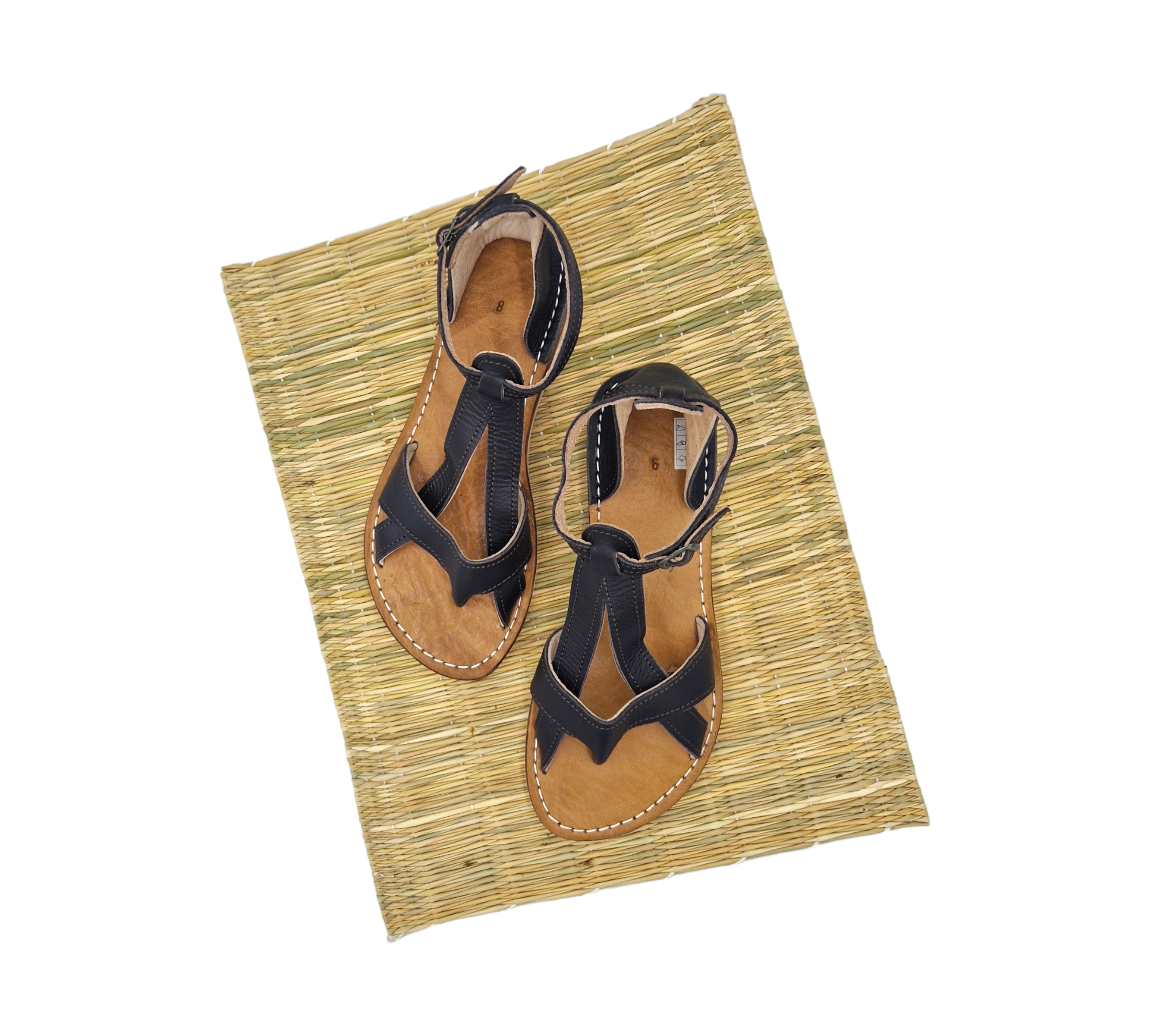 Leather Sandals for Women - Blue, Brown, Black