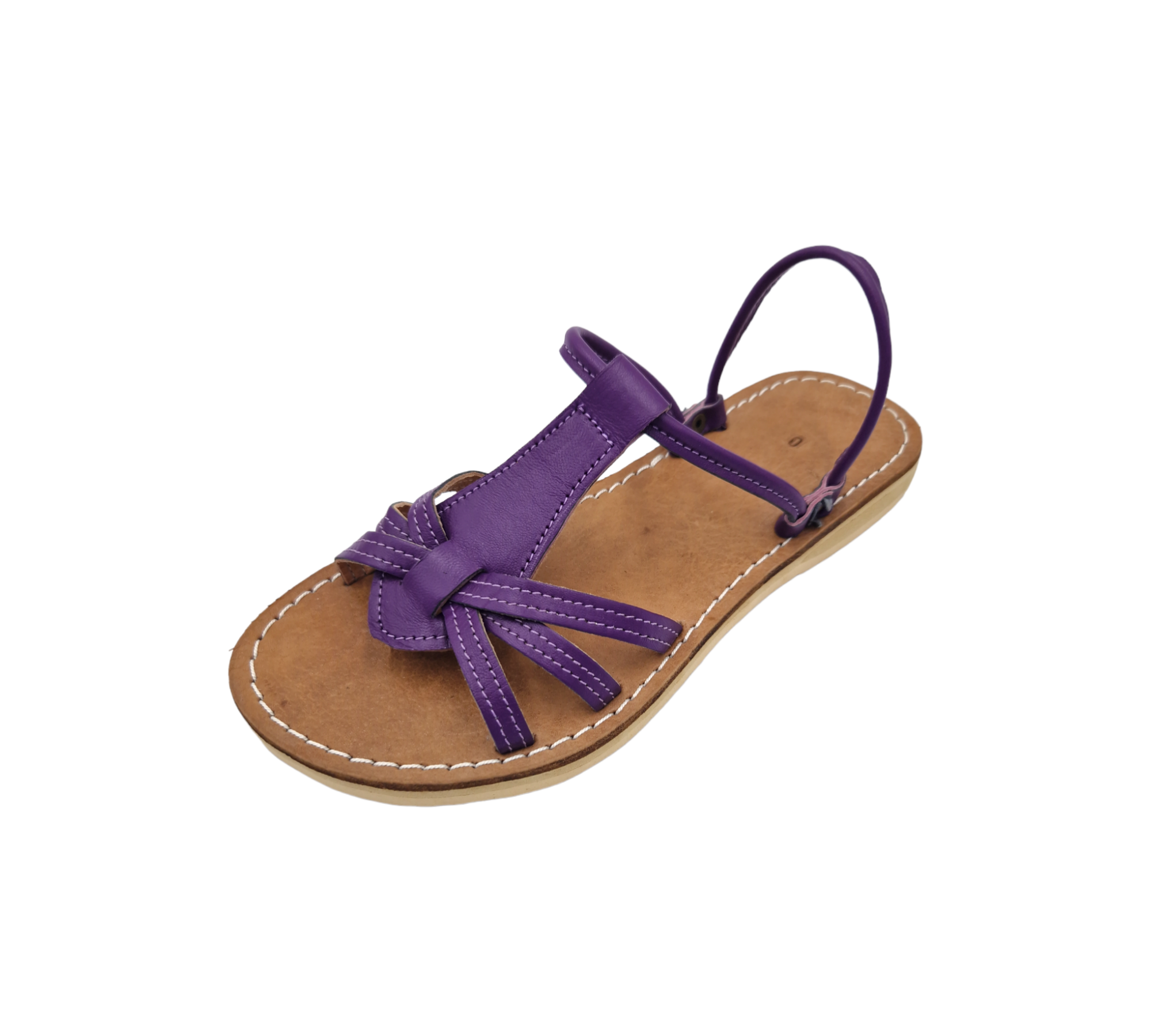 Leather Sandals for Women -Purple