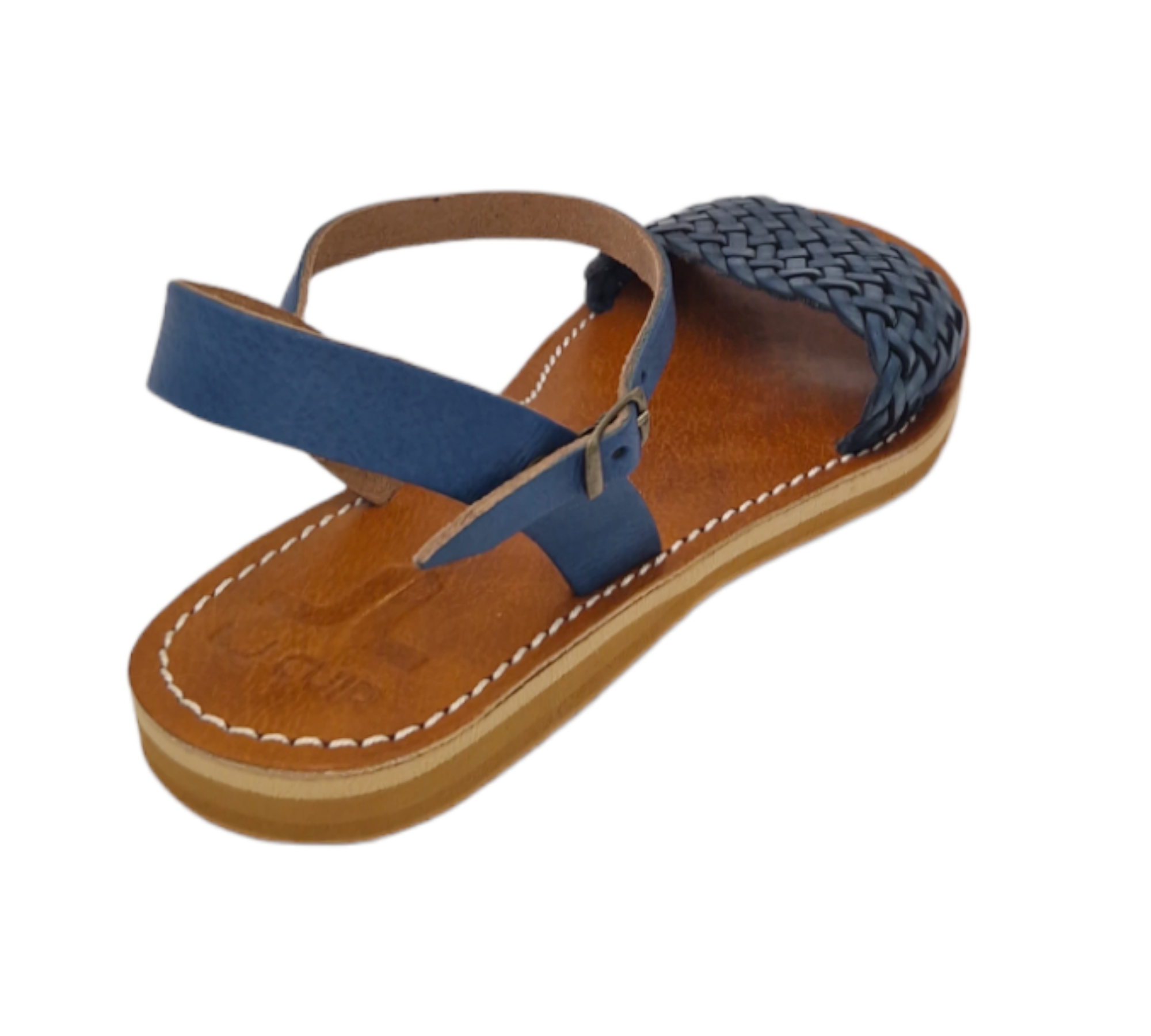 Leather Sandals for Women - Blue