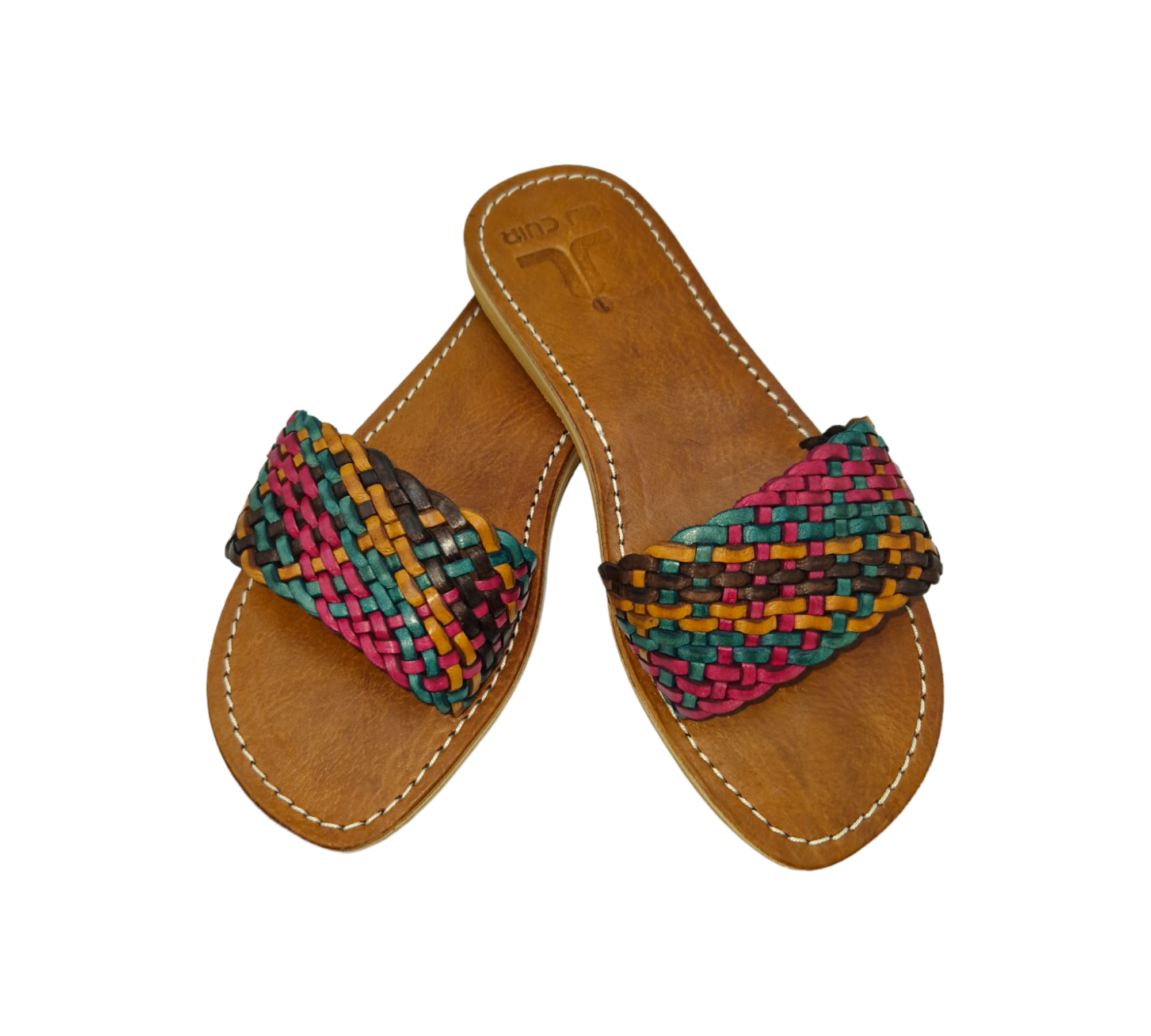 Leather Sandals for women multicolore