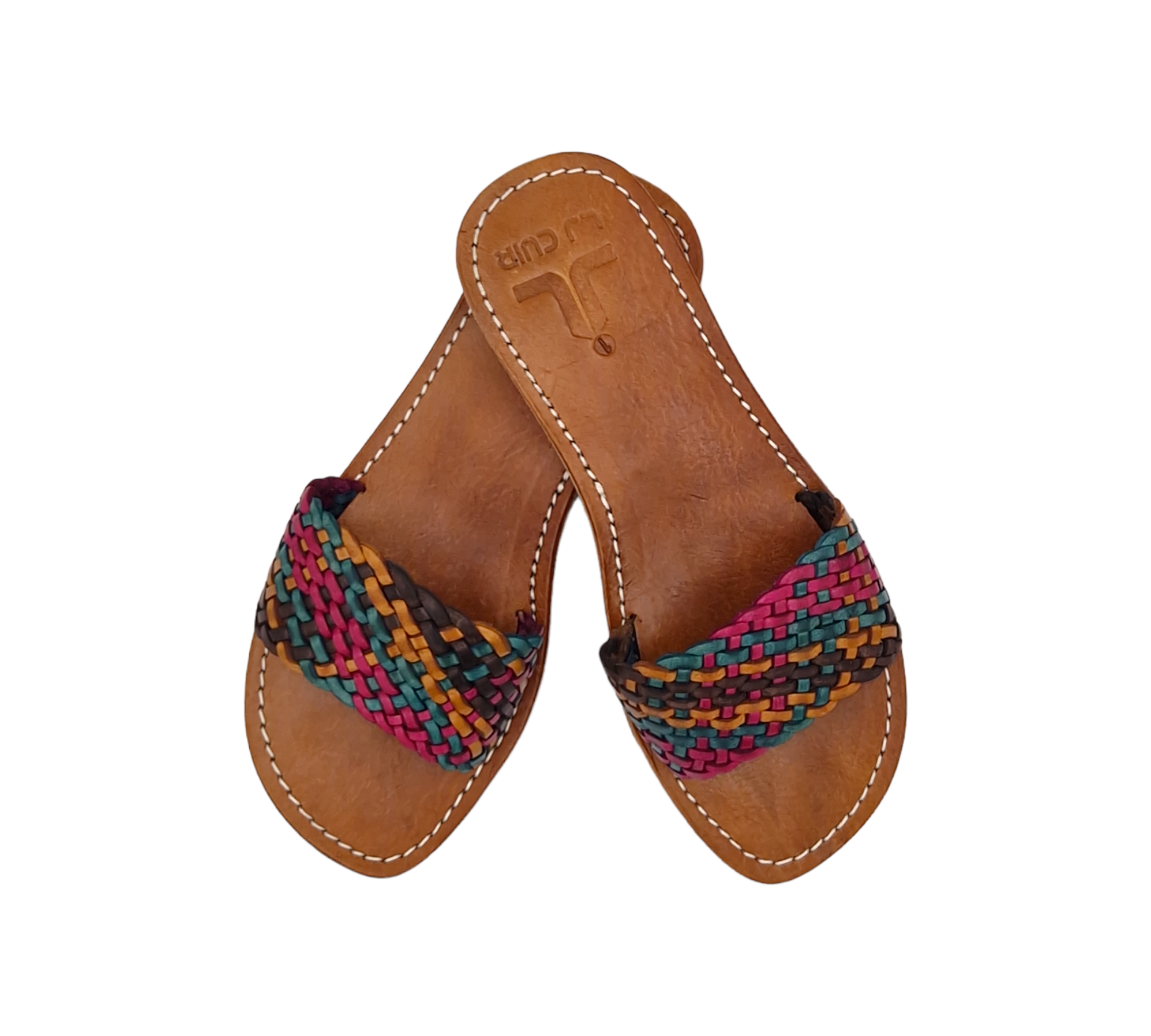 Leather Sandals for women multicolore