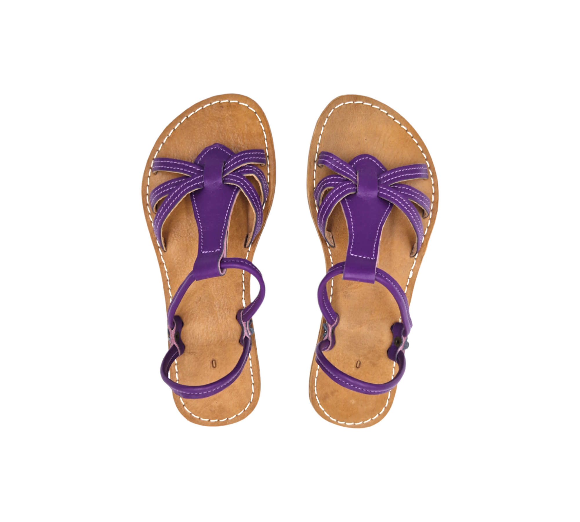 Leather Sandals for Women -Purple