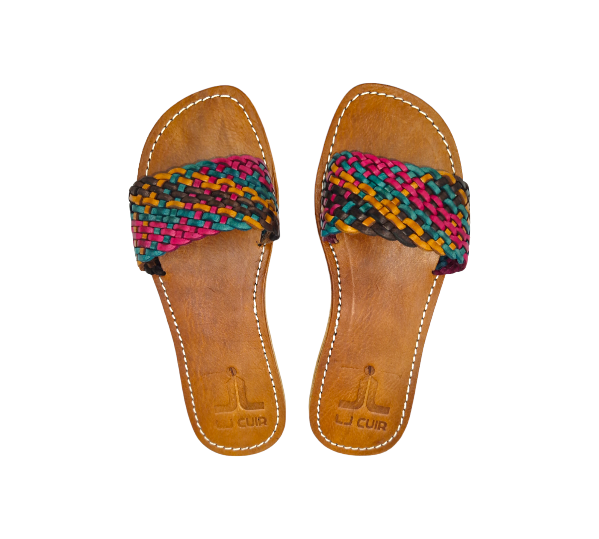 Leather Sandals for women multicolore