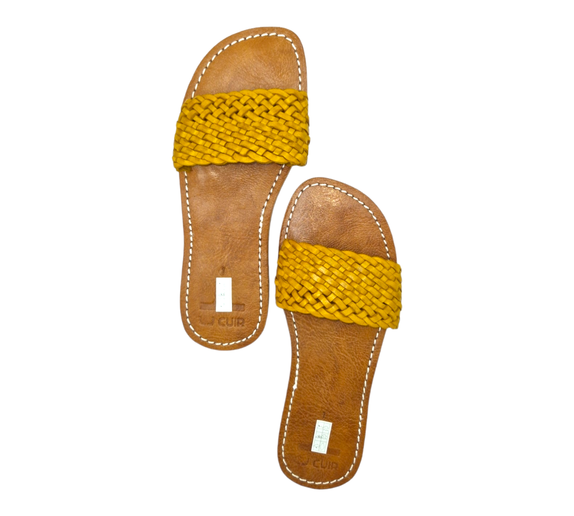 Leather Sandals for Women Yelow