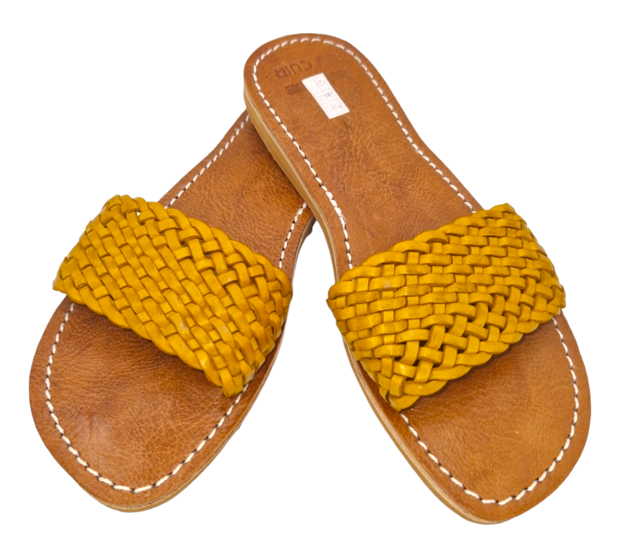 Leather Sandals for Women Yelow