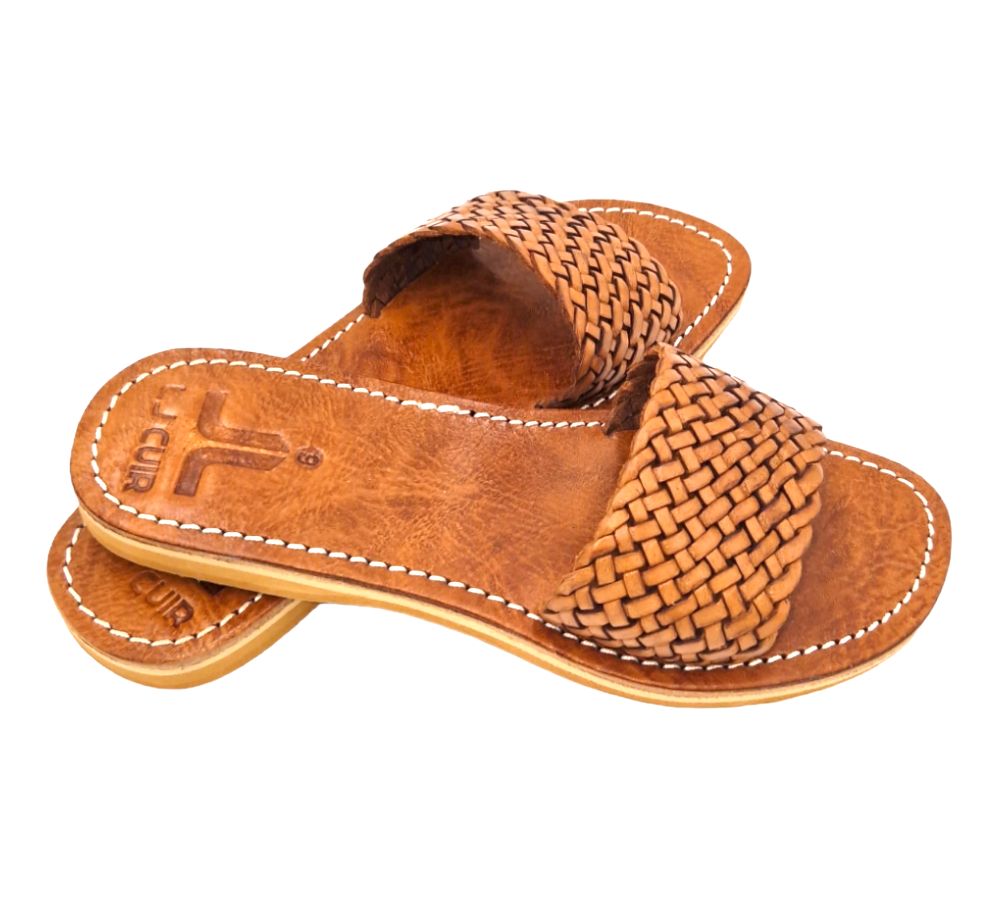 Leather Sandals for Women Brown