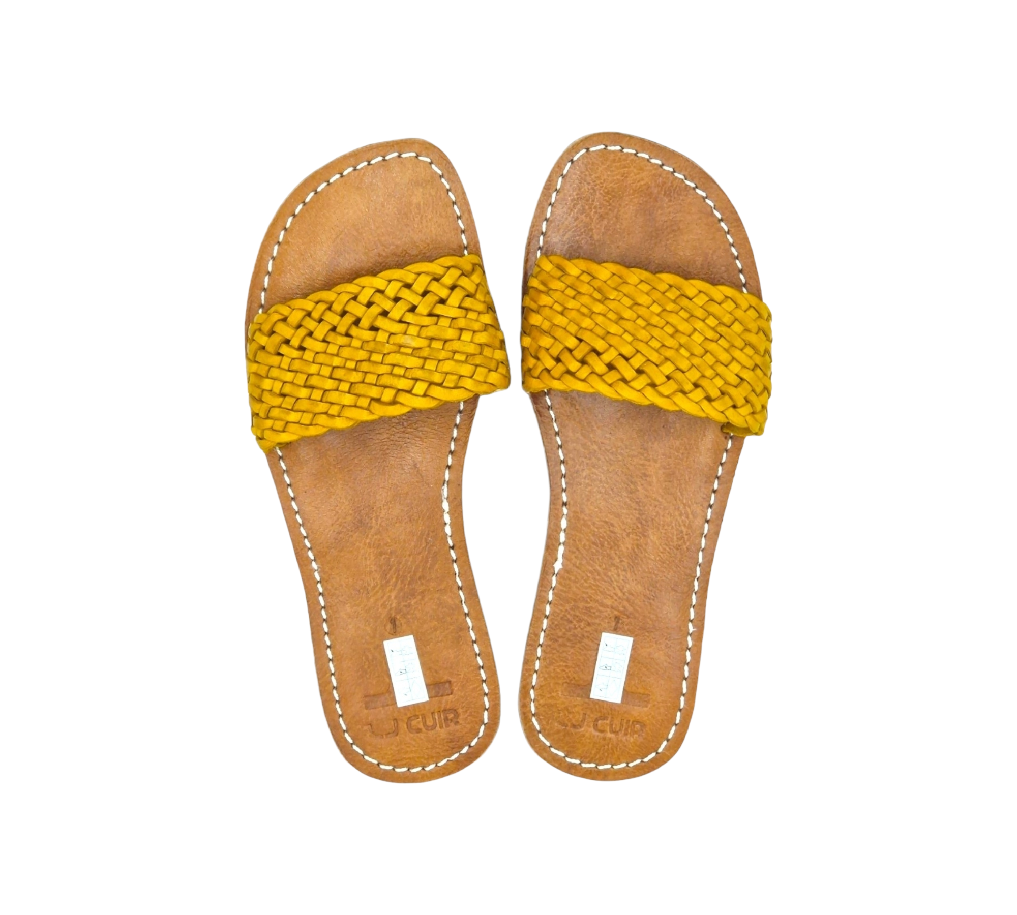 Leather Sandals for Women Yelow