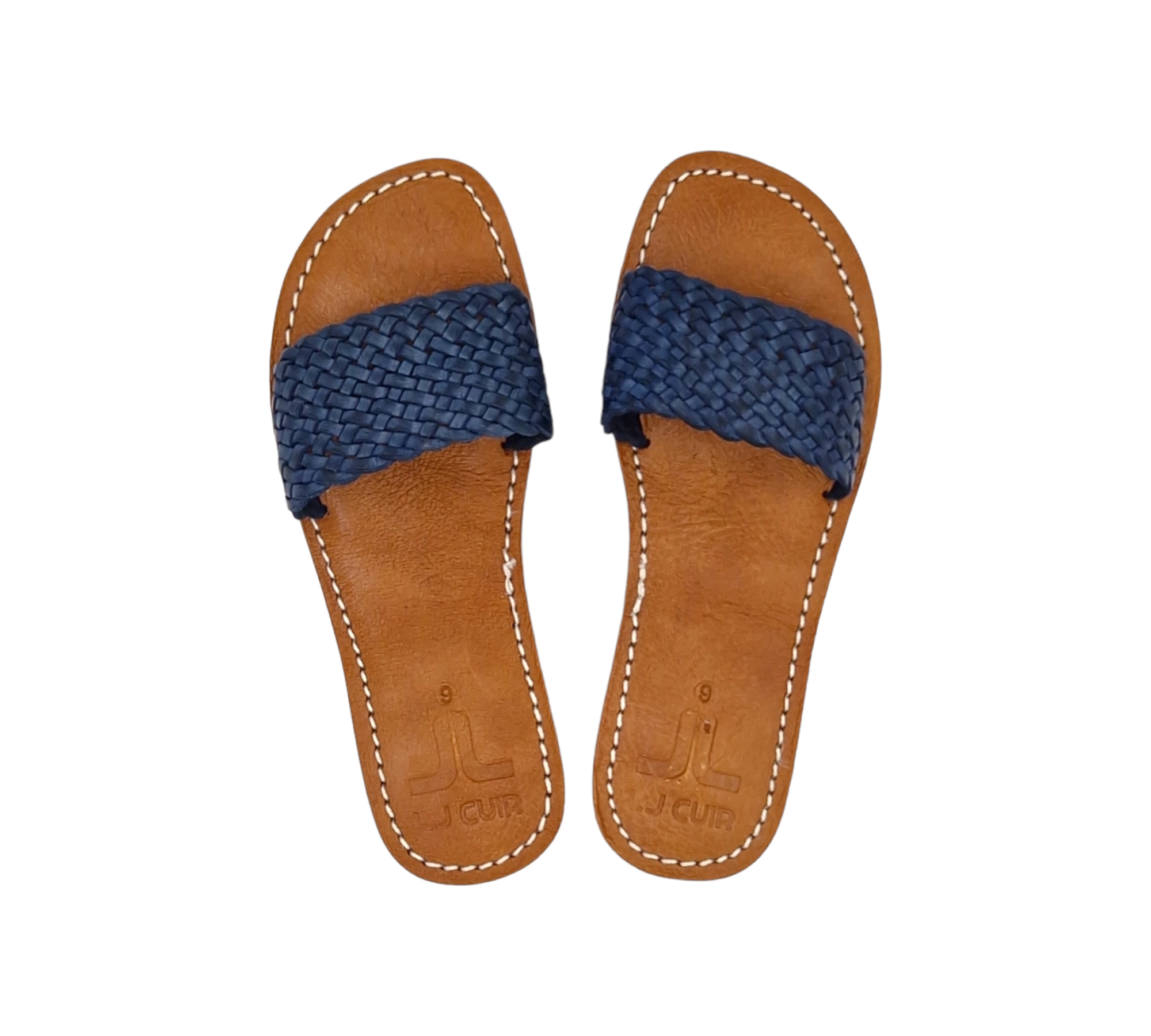 Leather Sandals for Women - Blue