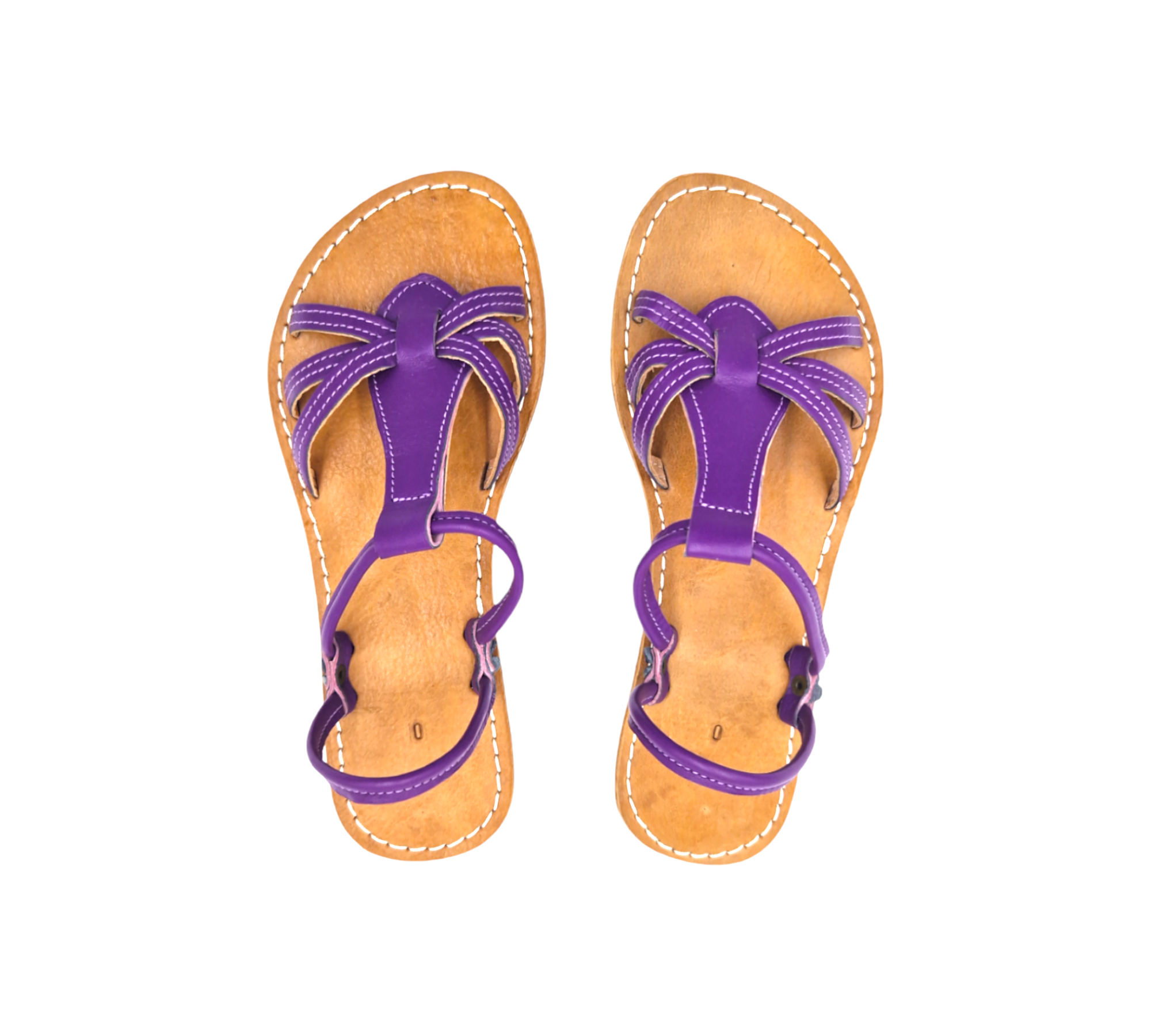 Leather Sandals for Women -Purple