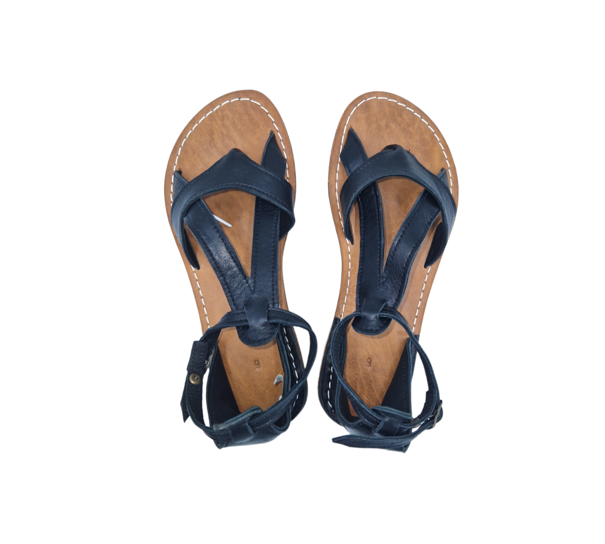 Leather Sandals for Women - Blue, Brown, Black