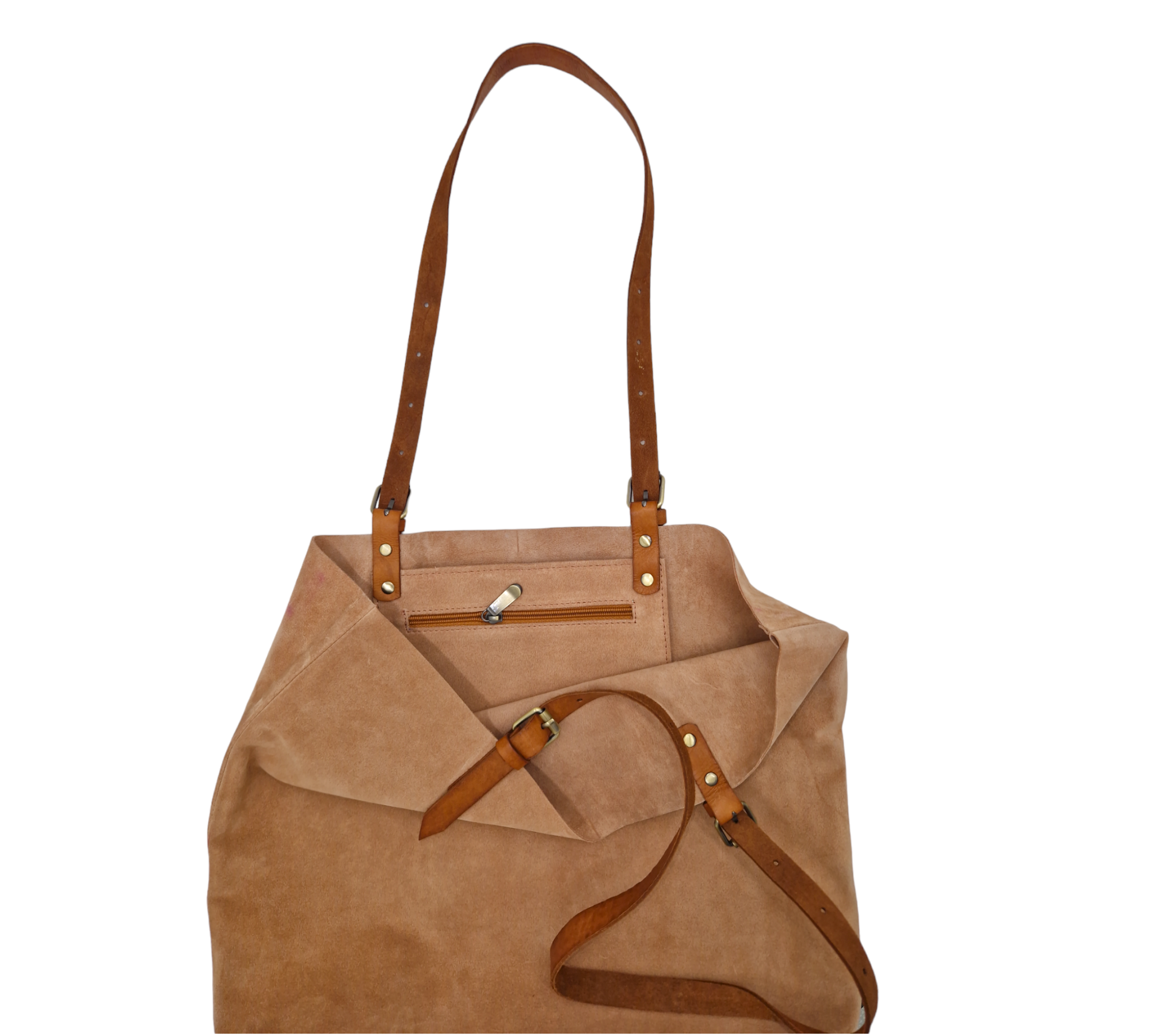 Suede Leather Tote Bag